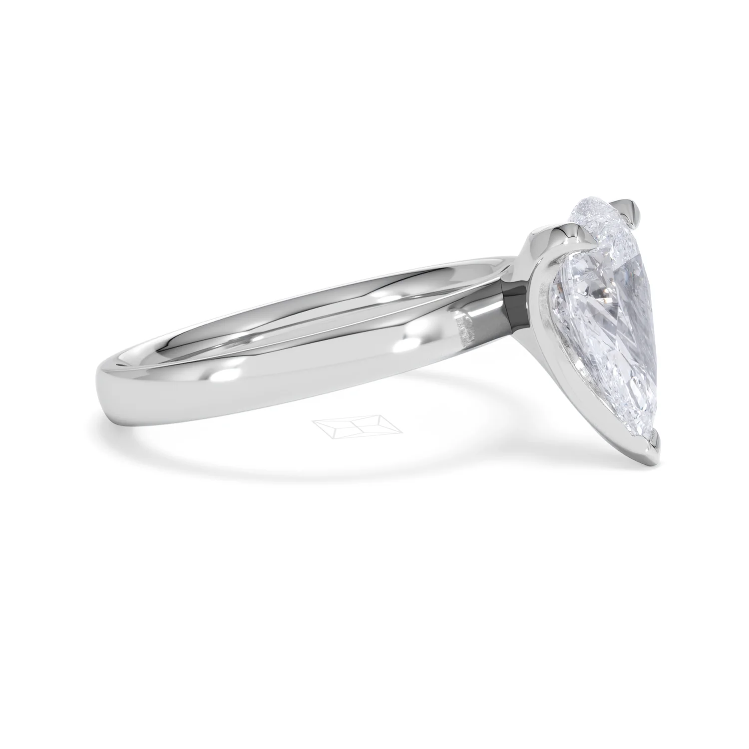 Origin 2.00ct Pear Cut Lab Diamond Solitaire Engagement Ring in Platinum - Image 21
