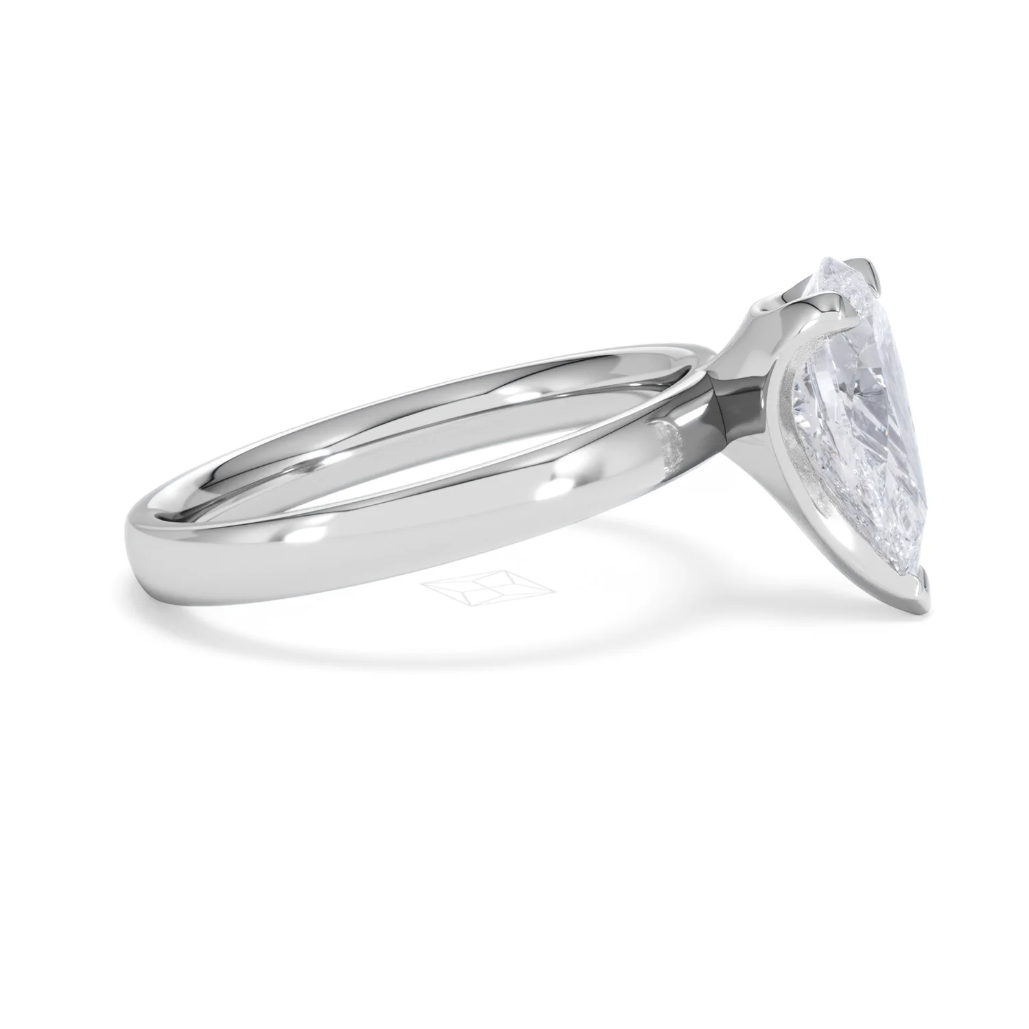 Origin 2.00ct Pear Cut Lab Diamond Solitaire Engagement Ring in Platinum - Image 24