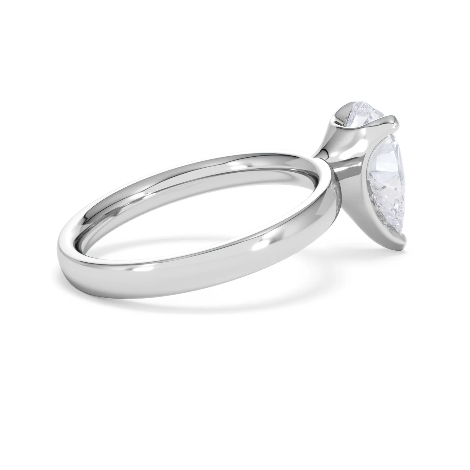 Origin 2.00ct Pear Cut Lab Diamond Solitaire Engagement Ring in Platinum - Image 32