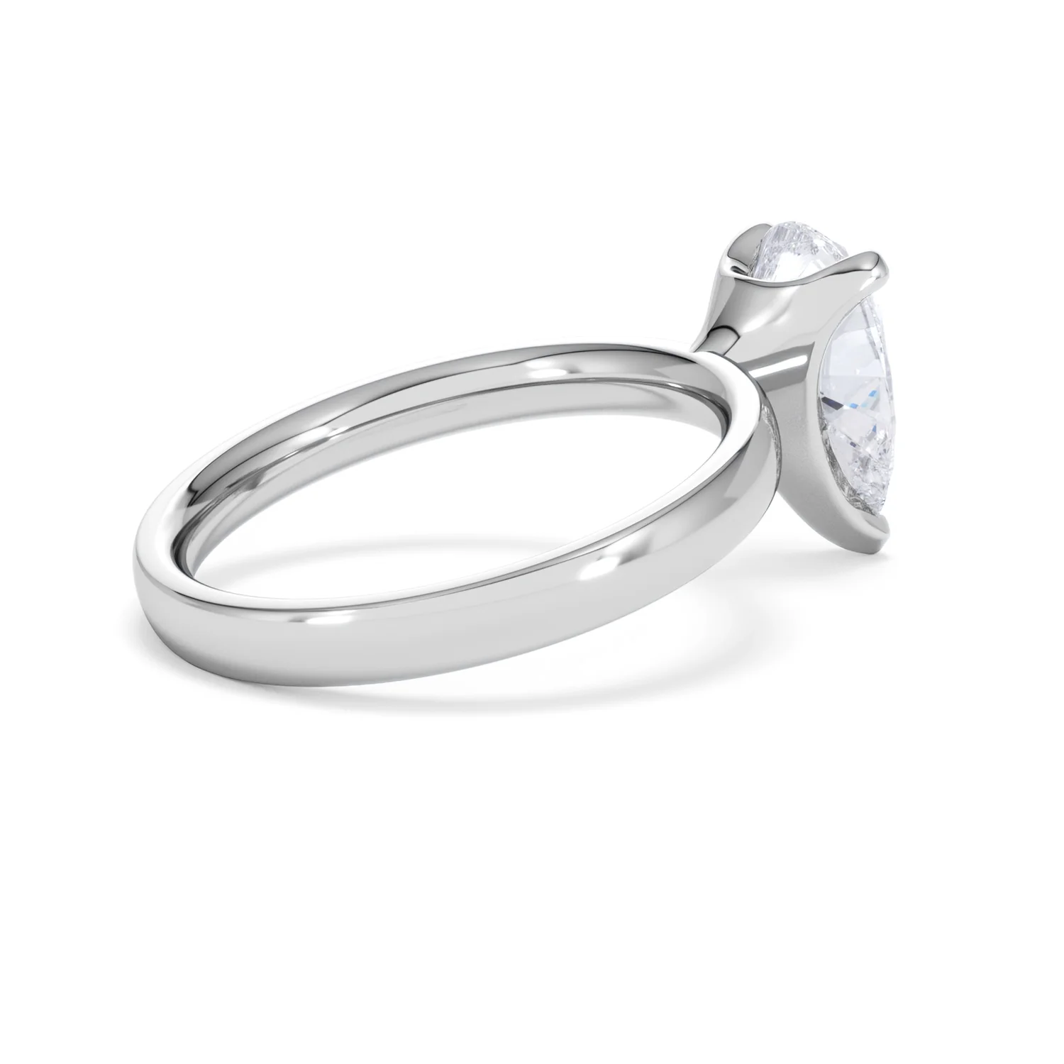 Origin 2.00ct Pear Cut Lab Diamond Solitaire Engagement Ring in Platinum - Image 34