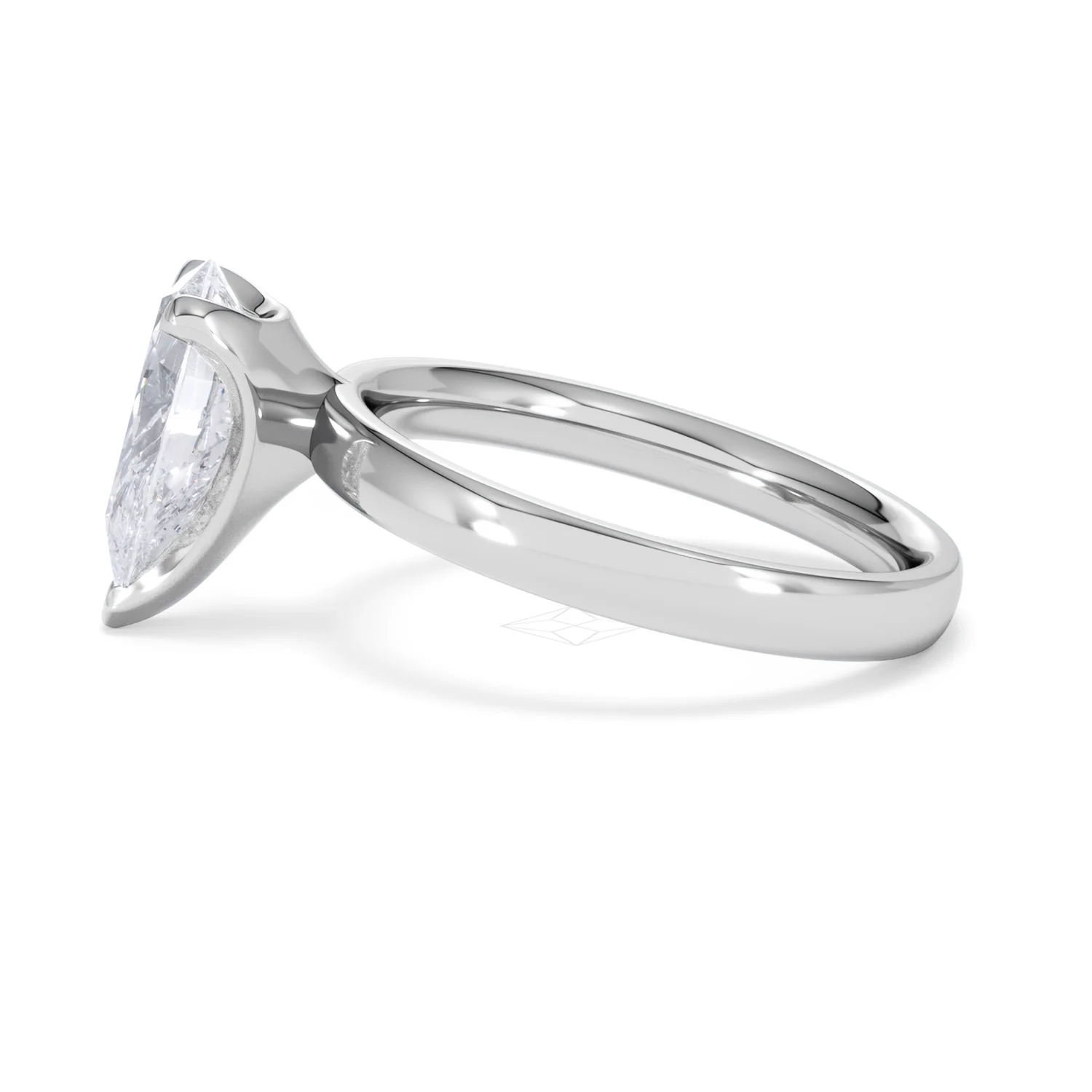 Origin 2.00ct Pear Cut Lab Diamond Solitaire Engagement Ring in Platinum - Image 67