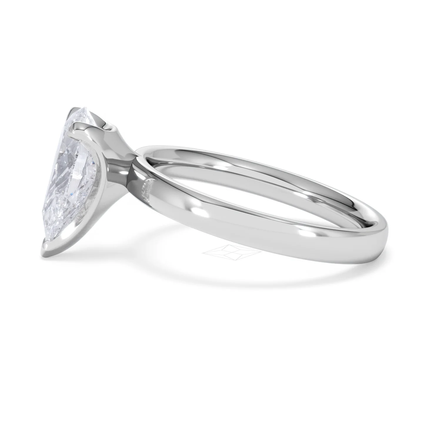 Origin 2.00ct Pear Cut Lab Diamond Solitaire Engagement Ring in Platinum - Image 68
