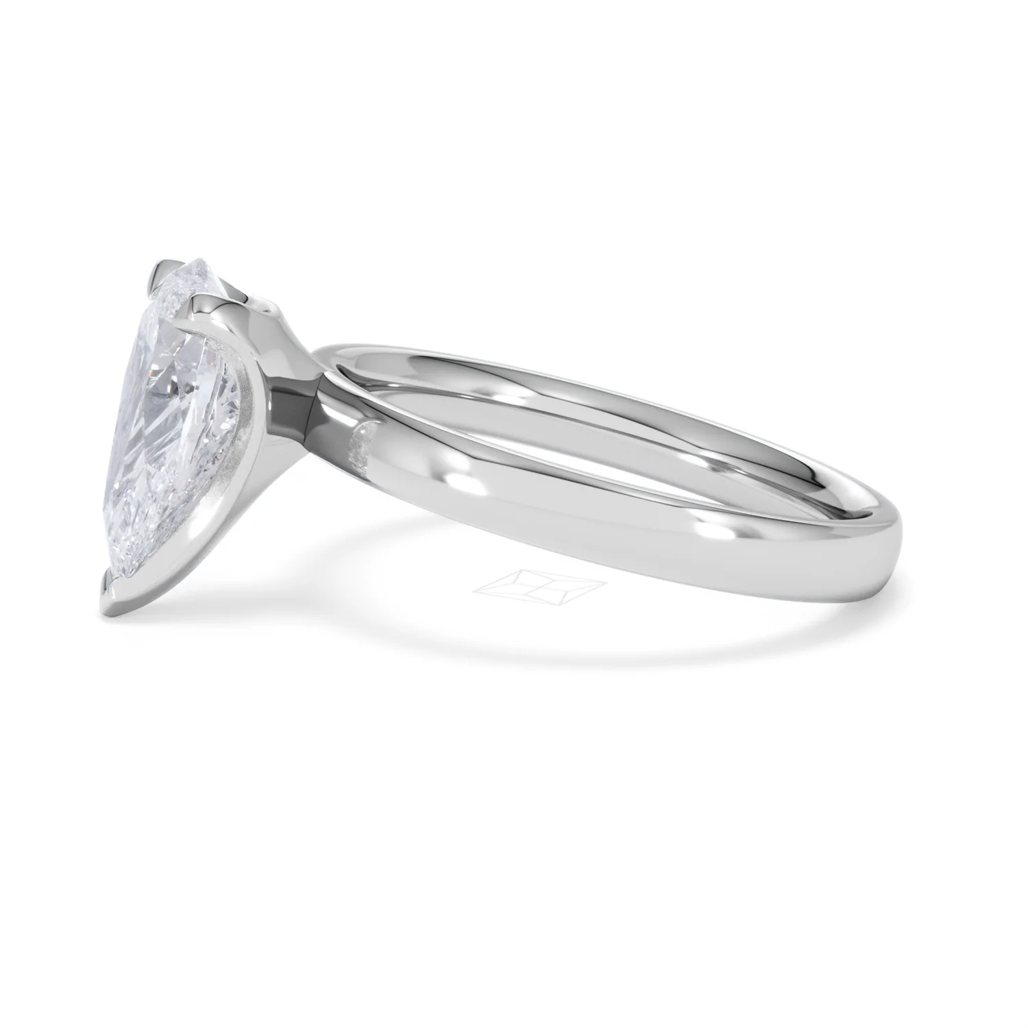 Origin 2.00ct Pear Cut Lab Diamond Solitaire Engagement Ring in Platinum - Image 70