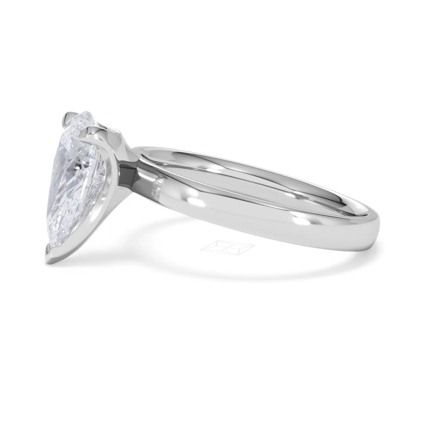 Origin 2.00ct Pear Cut Lab Diamond Solitaire Engagement Ring in Platinum - Image 71