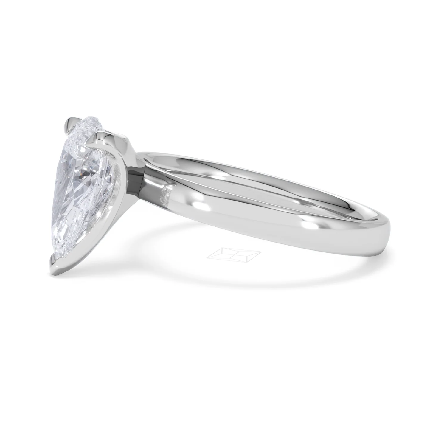 Origin 2.00ct Pear Cut Lab Diamond Solitaire Engagement Ring in Platinum - Image 72
