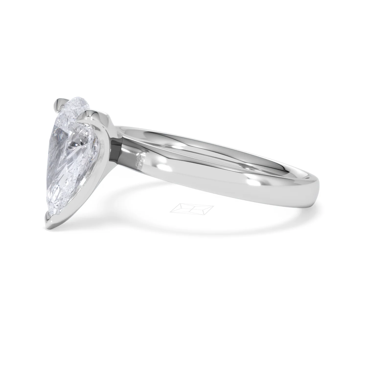 Origin 2.00ct Pear Cut Lab Diamond Solitaire Engagement Ring in Platinum - Image 73