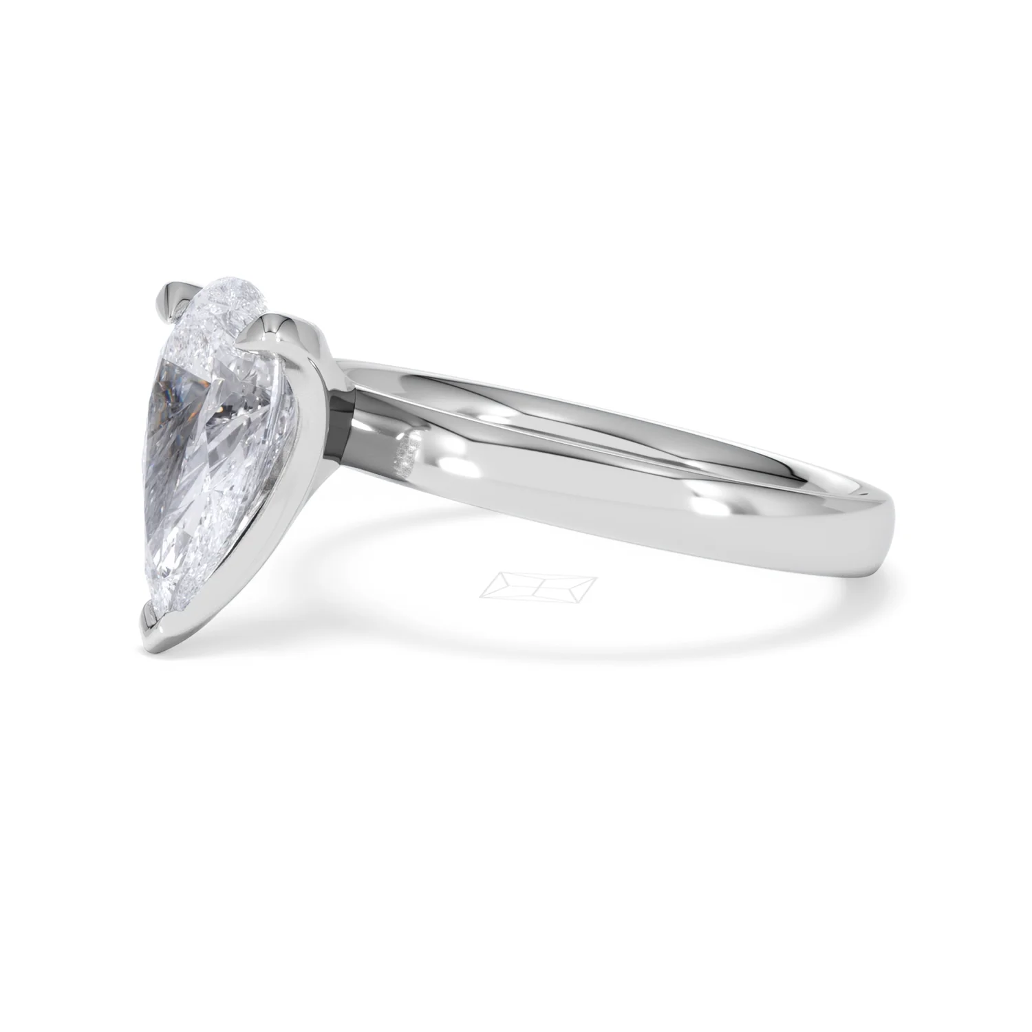Origin 2.00ct Pear Cut Lab Diamond Solitaire Engagement Ring in Platinum - Image 74