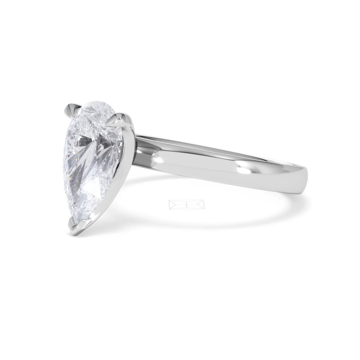 Origin 2.00ct Pear Cut Lab Diamond Solitaire Engagement Ring in Platinum - Image 77