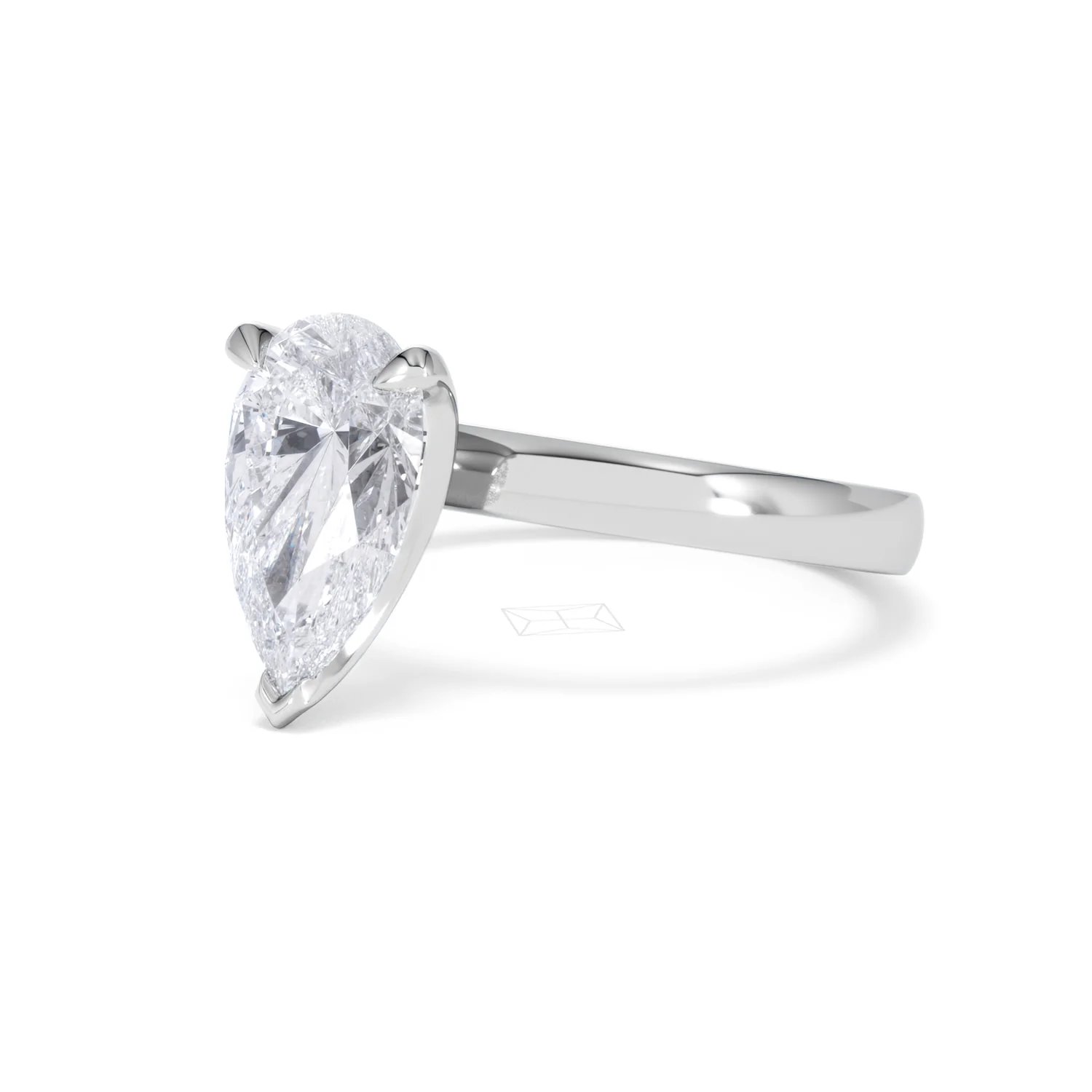 Origin 2.00ct Pear Cut Lab Diamond Solitaire Engagement Ring in Platinum - Image 79