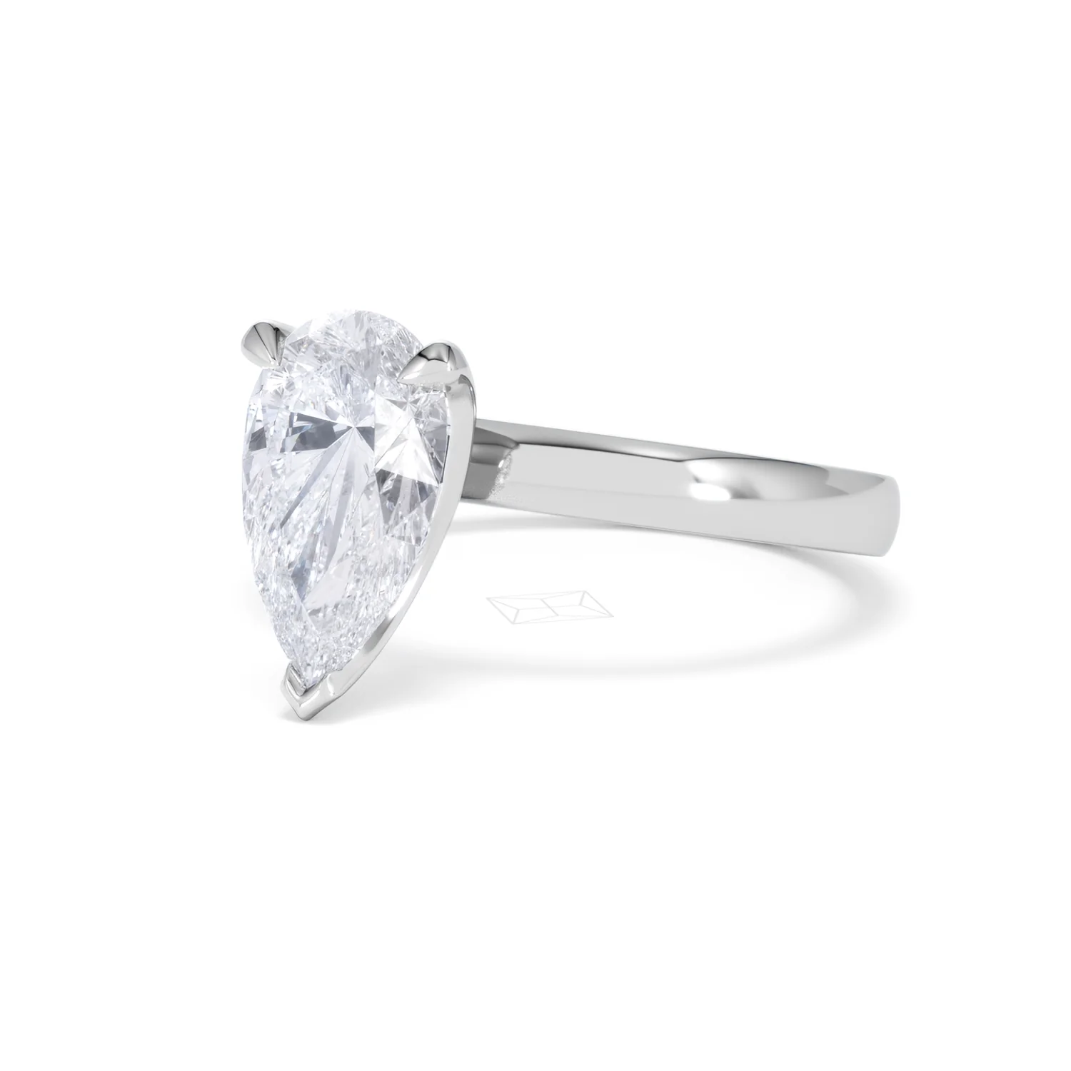 Origin 2.00ct Pear Cut Lab Diamond Solitaire Engagement Ring in Platinum - Image 80