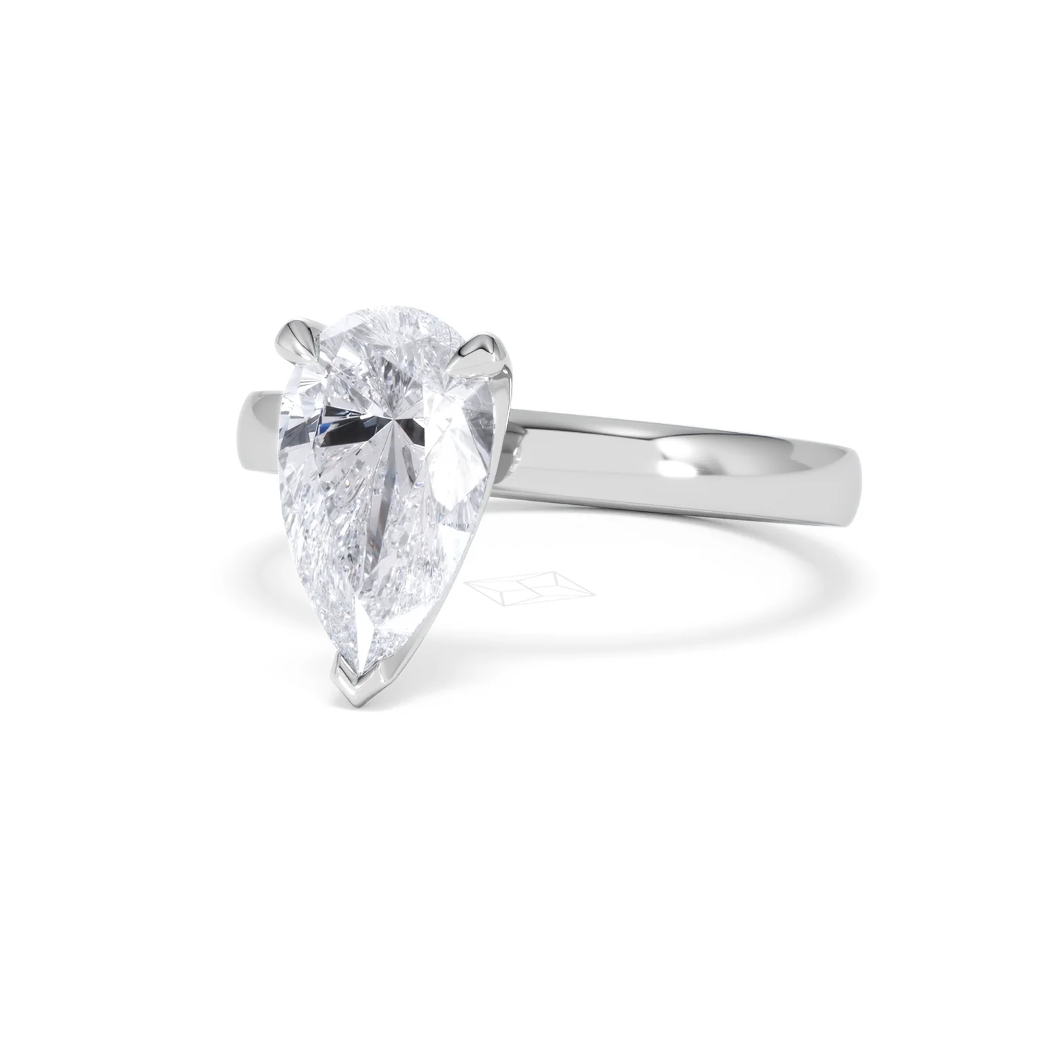 Origin 2.00ct Pear Cut Lab Diamond Solitaire Engagement Ring in Platinum - Image 82