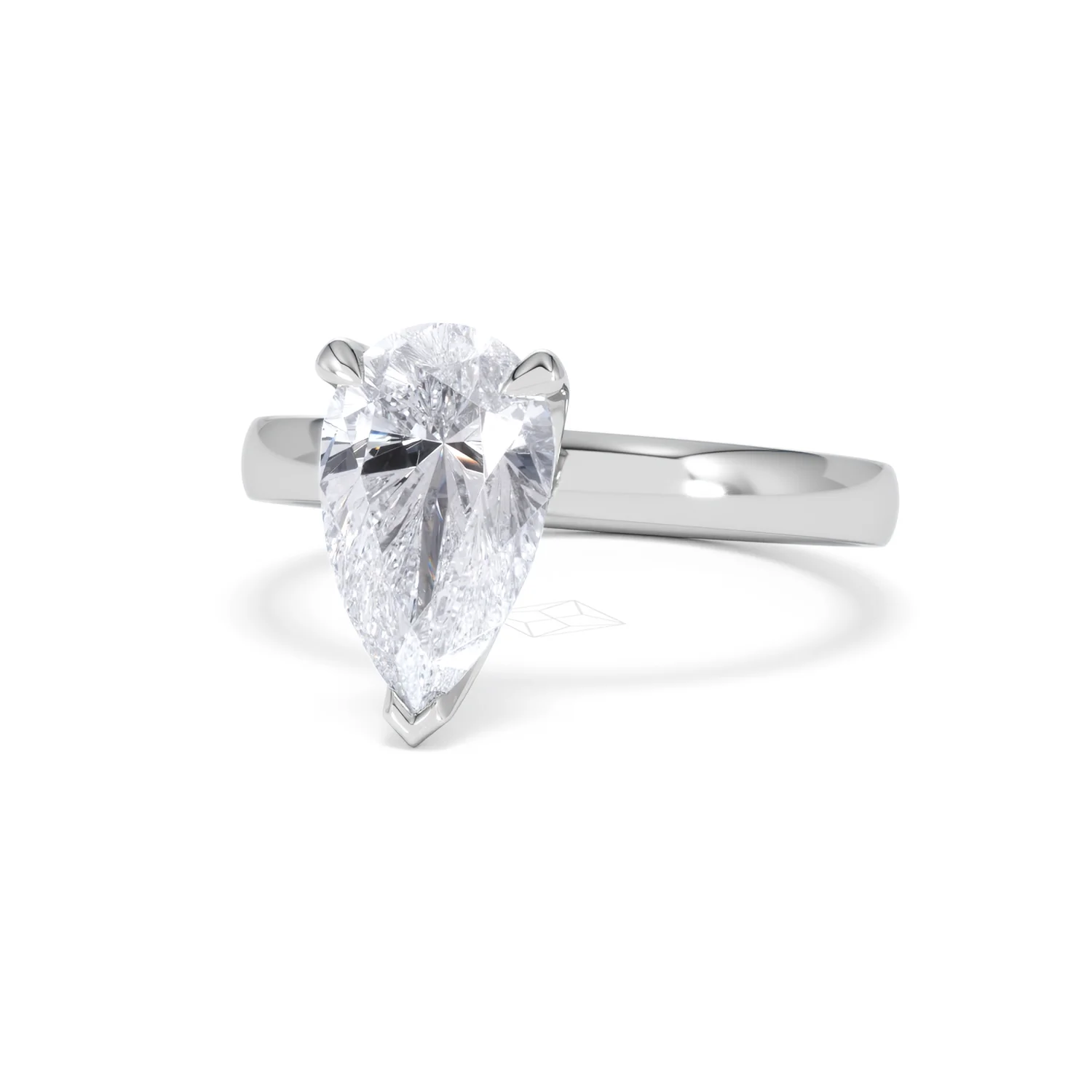 Origin 2.00ct Pear Cut Lab Diamond Solitaire Engagement Ring in Platinum - Image 83