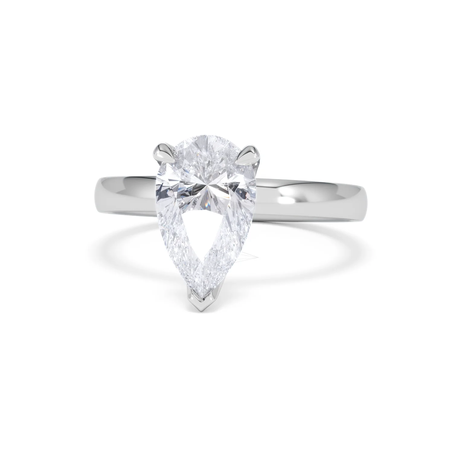 Origin 2.00ct Pear Cut Lab Diamond Solitaire Engagement Ring in Platinum - Image 85