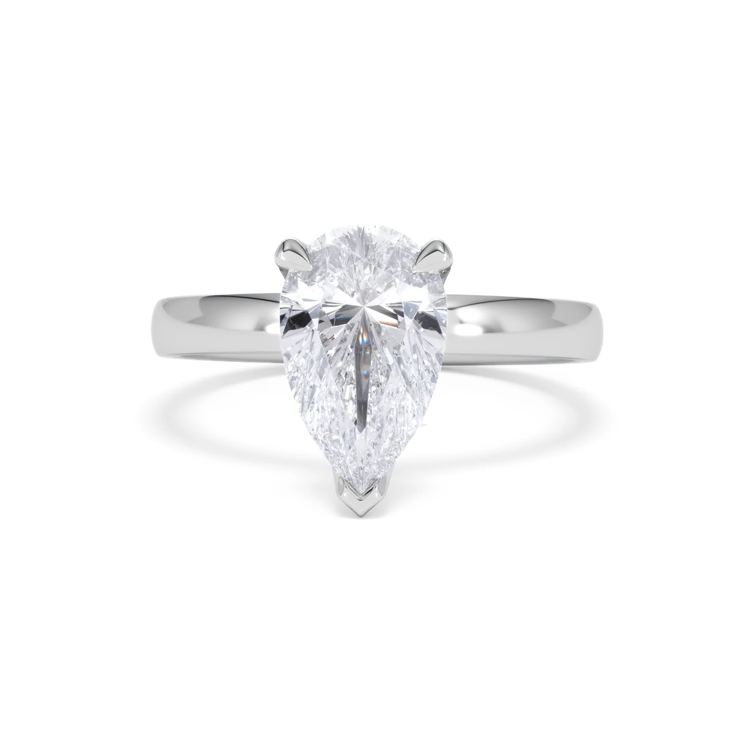 Origin 2.00ct Pear Cut Lab Diamond Solitaire Engagement Ring in Platinum - Image 86