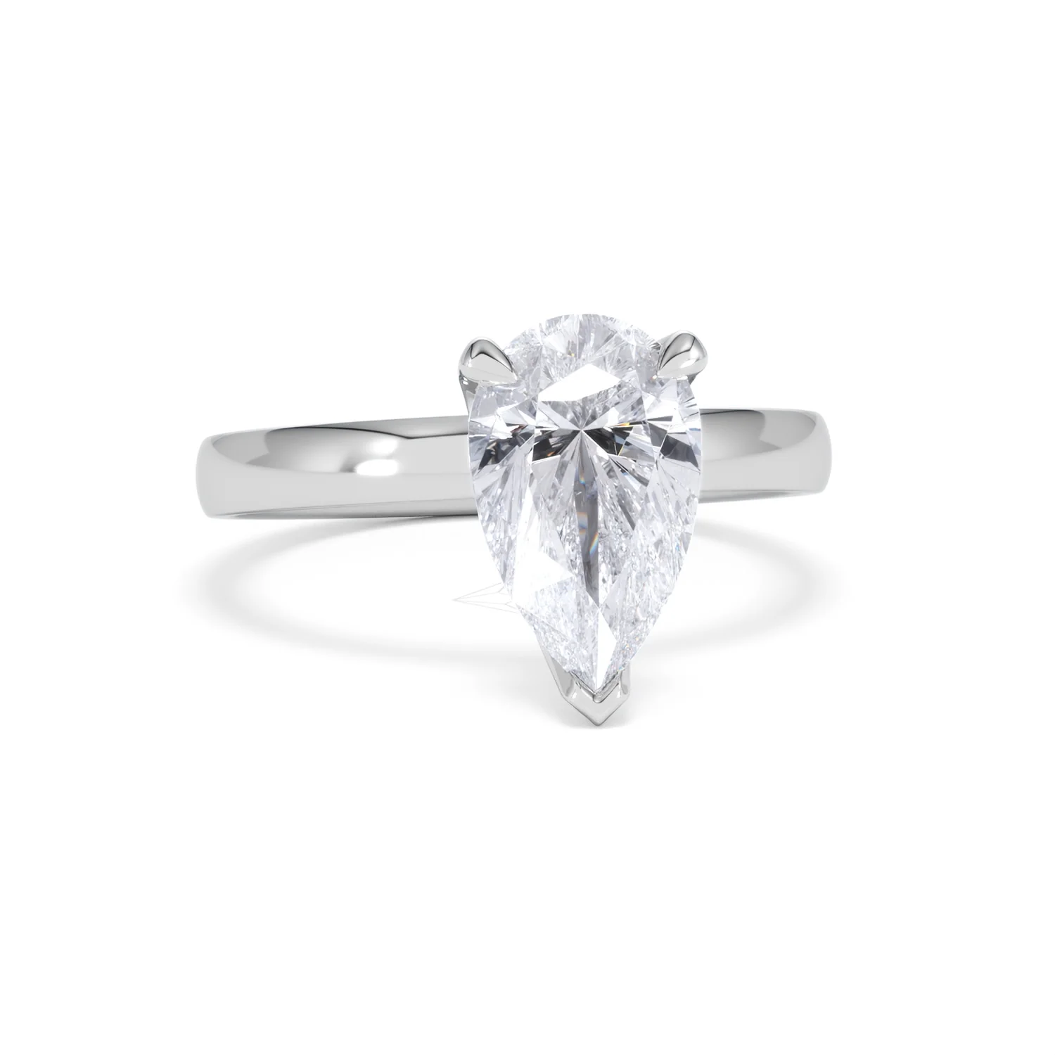 Origin 2.00ct Pear Cut Lab Diamond Solitaire Engagement Ring in Platinum - Image 9