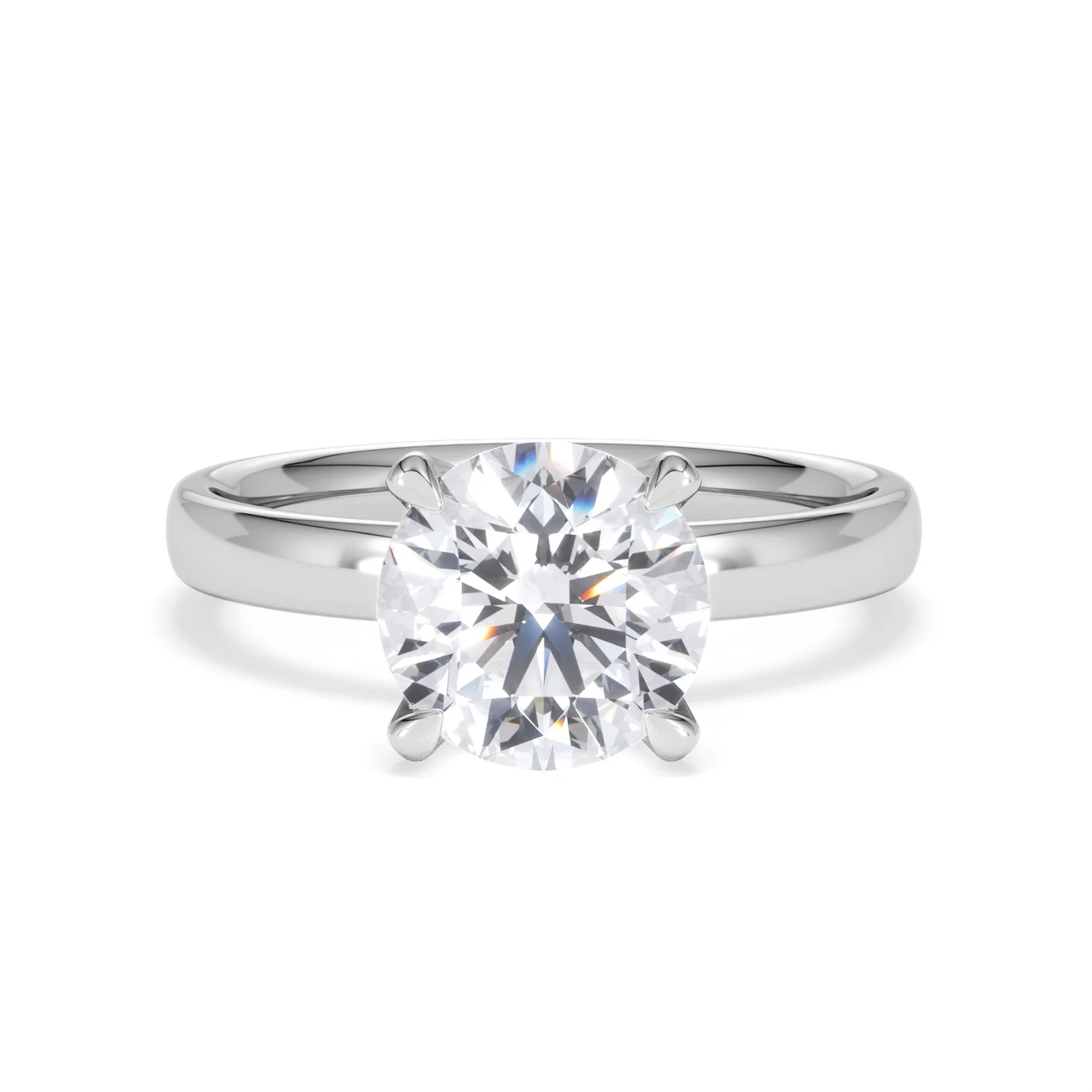 Origin 2.00ct Round Cut Lab Diamond Solitaire Engagement Ring in 18K White Gold - Image 7