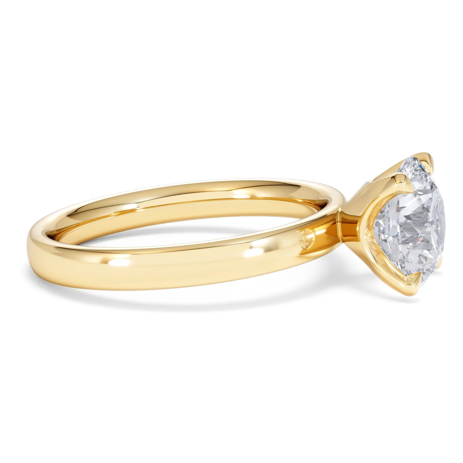 Origin 2.00ct Round Cut Lab Diamond Solitaire Engagement Ring in 18K Yellow Gold - Image 23