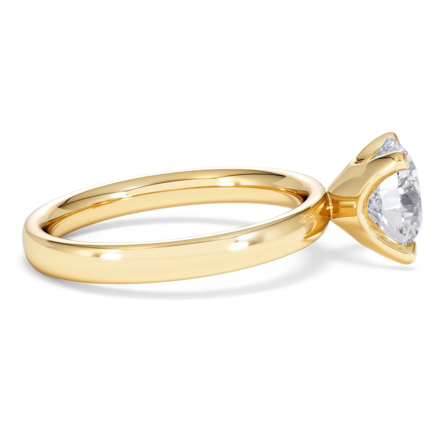 Origin 2.00ct Round Cut Lab Diamond Solitaire Engagement Ring in 18K Yellow Gold - Image 27