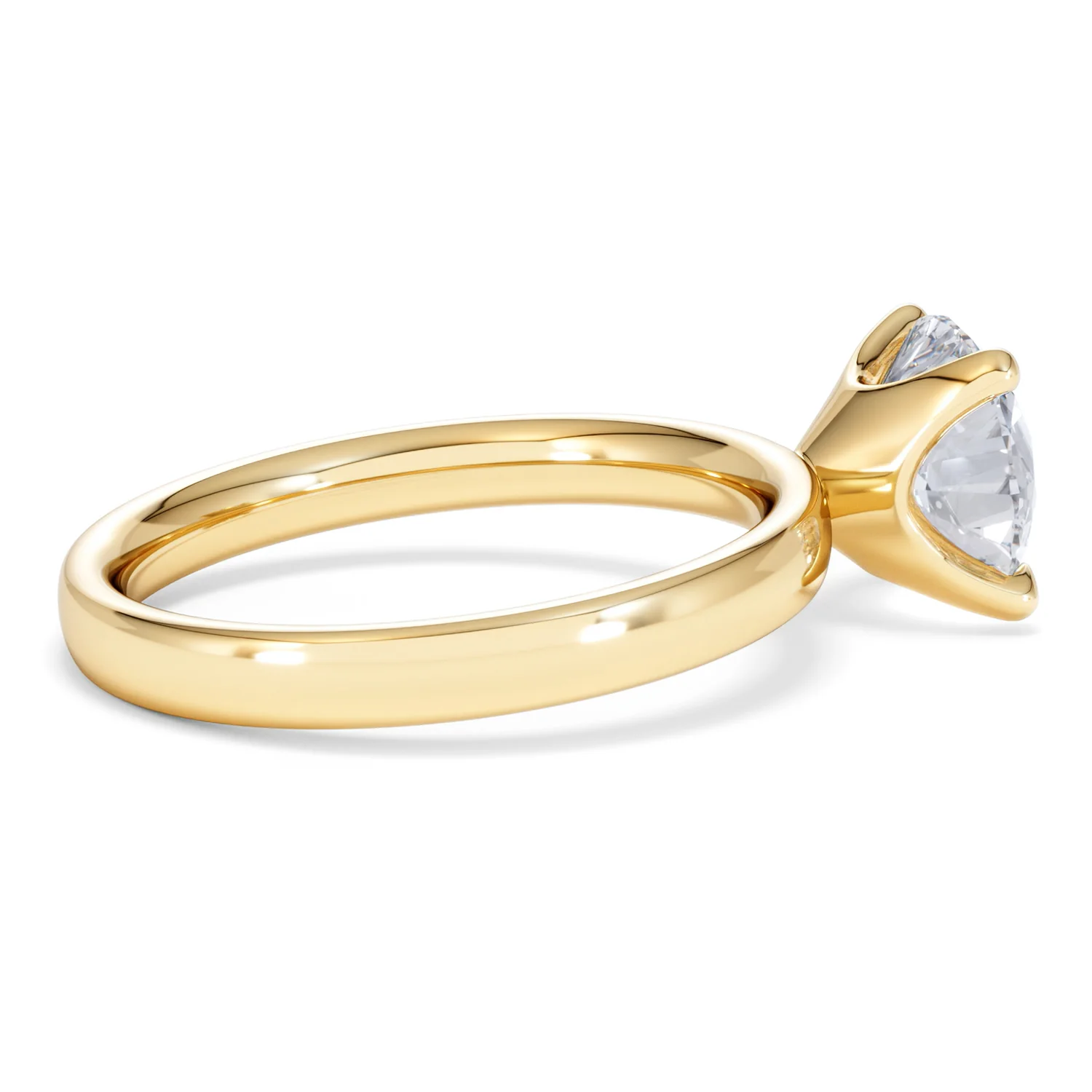 Origin 2.00ct Round Cut Lab Diamond Solitaire Engagement Ring in 18K Yellow Gold - Image 31