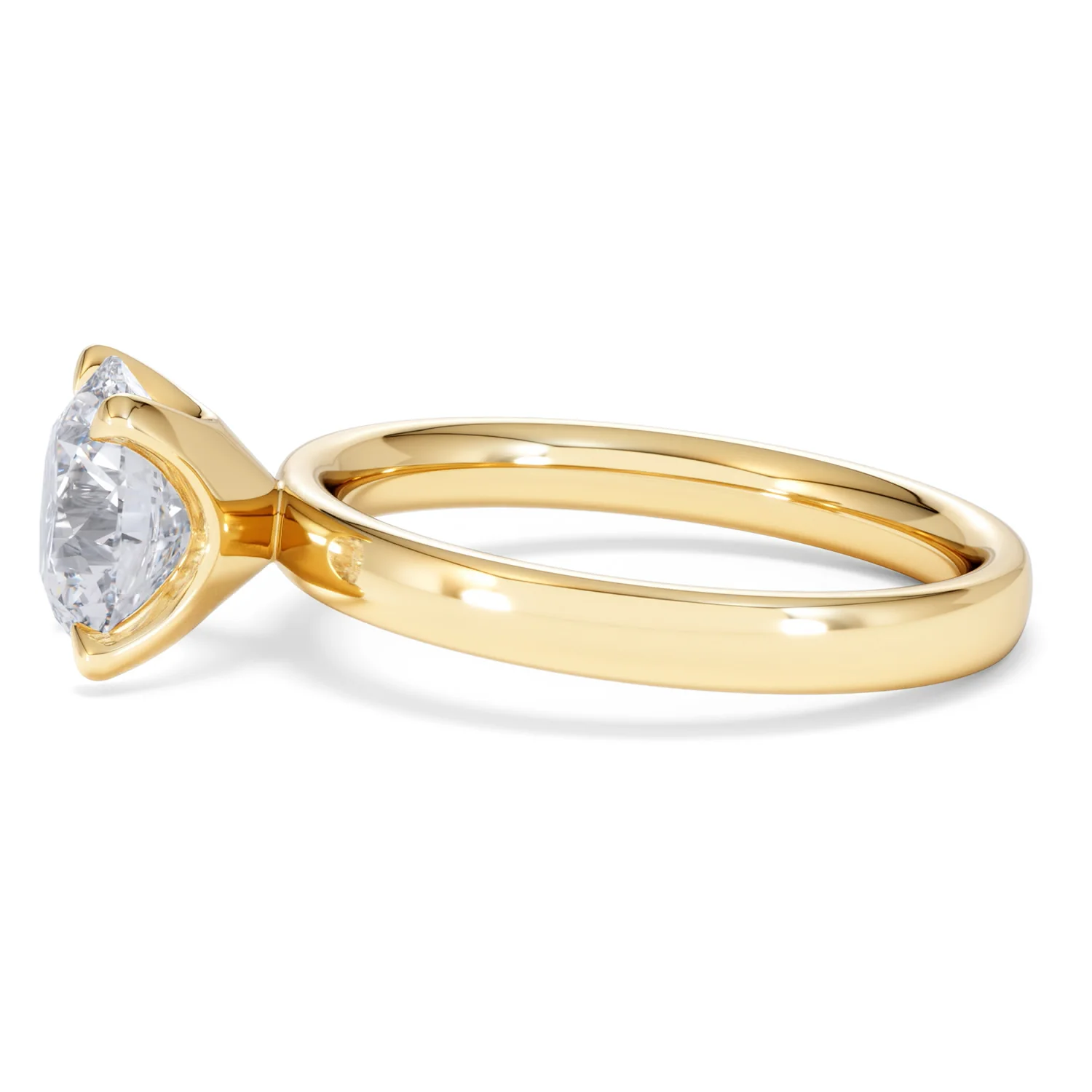 Origin 2.00ct Round Cut Lab Diamond Solitaire Engagement Ring in 18K Yellow Gold - Image 69