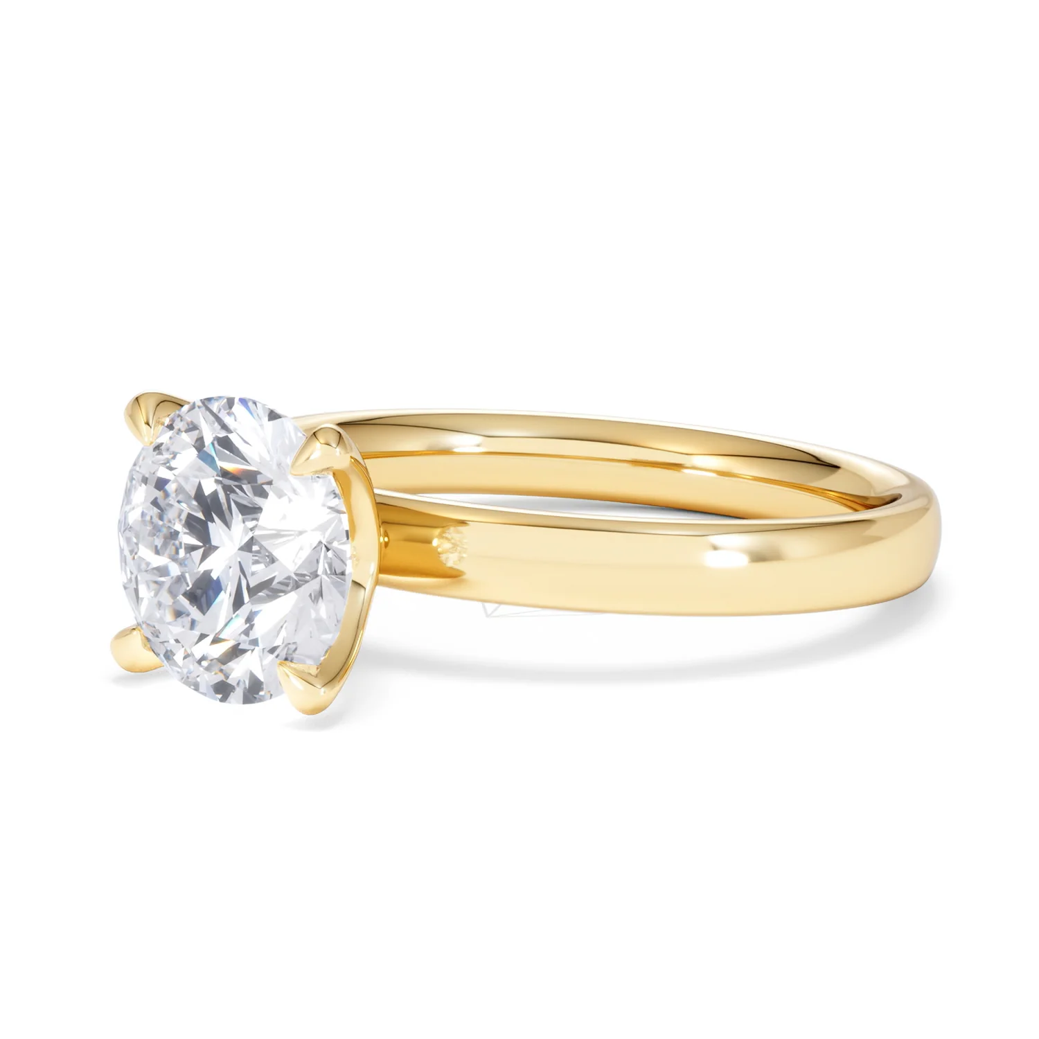 Origin 2.00ct Round Cut Lab Diamond Solitaire Engagement Ring in 18K Yellow Gold - Image 78