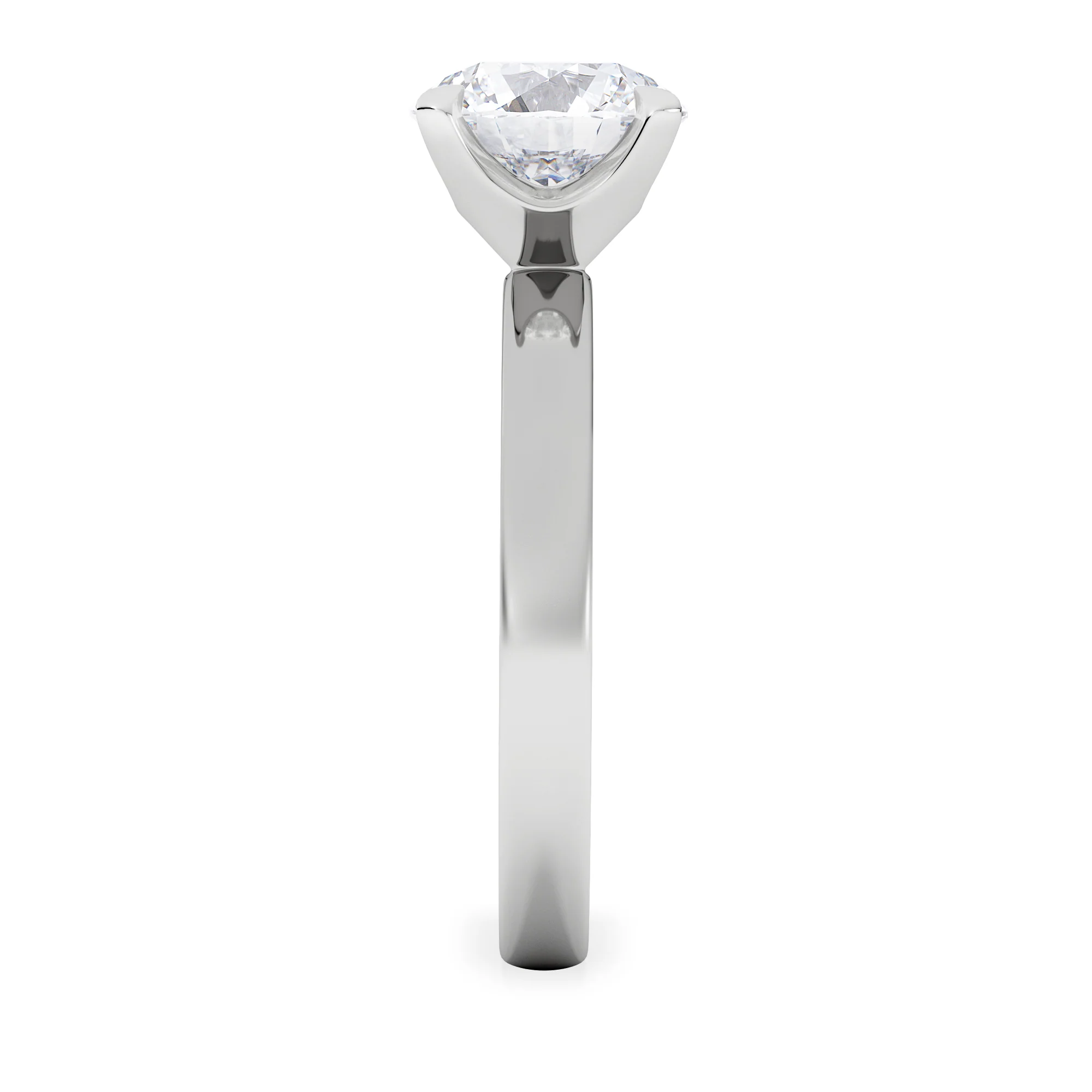 Origin 2.00ct Round Cut Lab Diamond Solitaire Engagement Ring in Platinum - Image 5