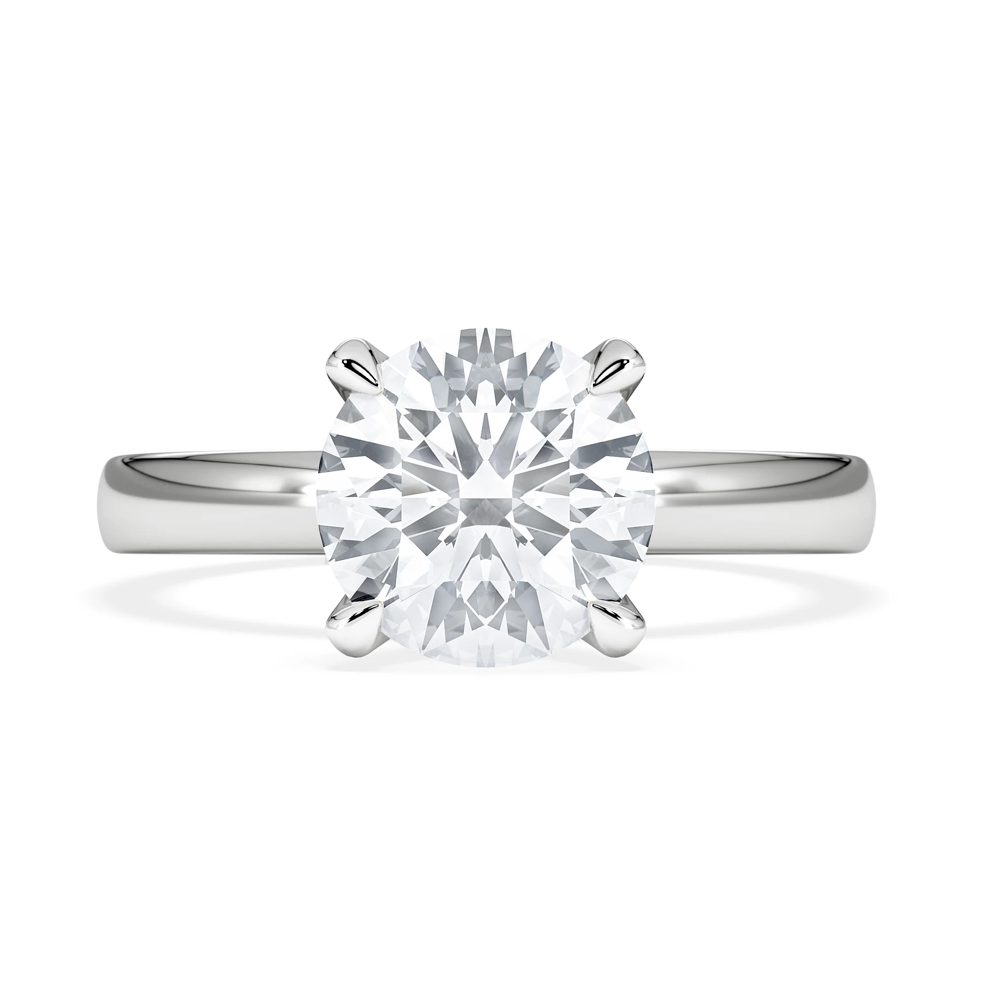 Origin 2.00ct Round Cut Lab Diamond Solitaire Engagement Ring in Platinum - Image 6