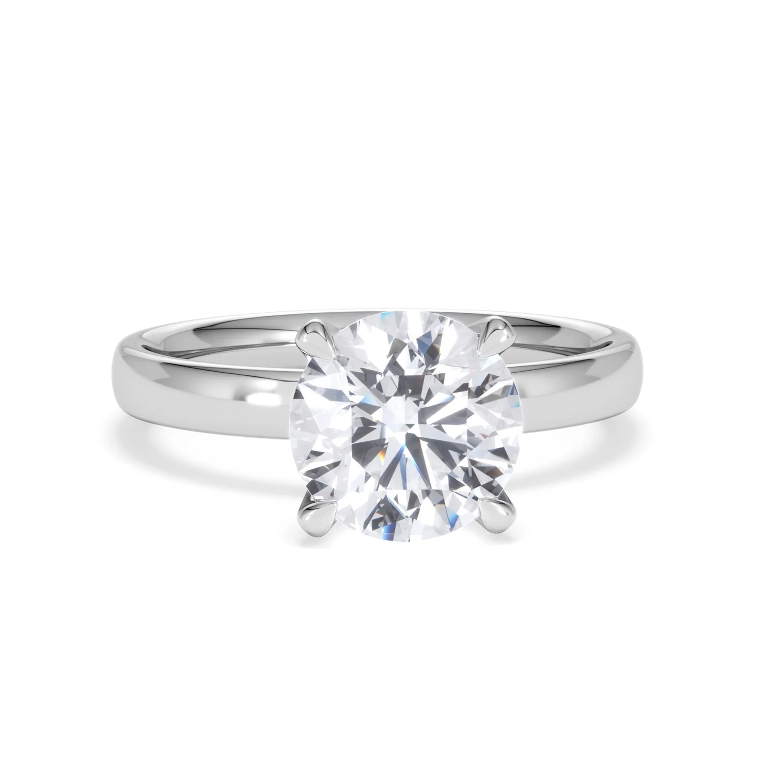 Origin 2.00ct Round Cut Lab Diamond Solitaire Engagement Ring in Platinum - Image 8