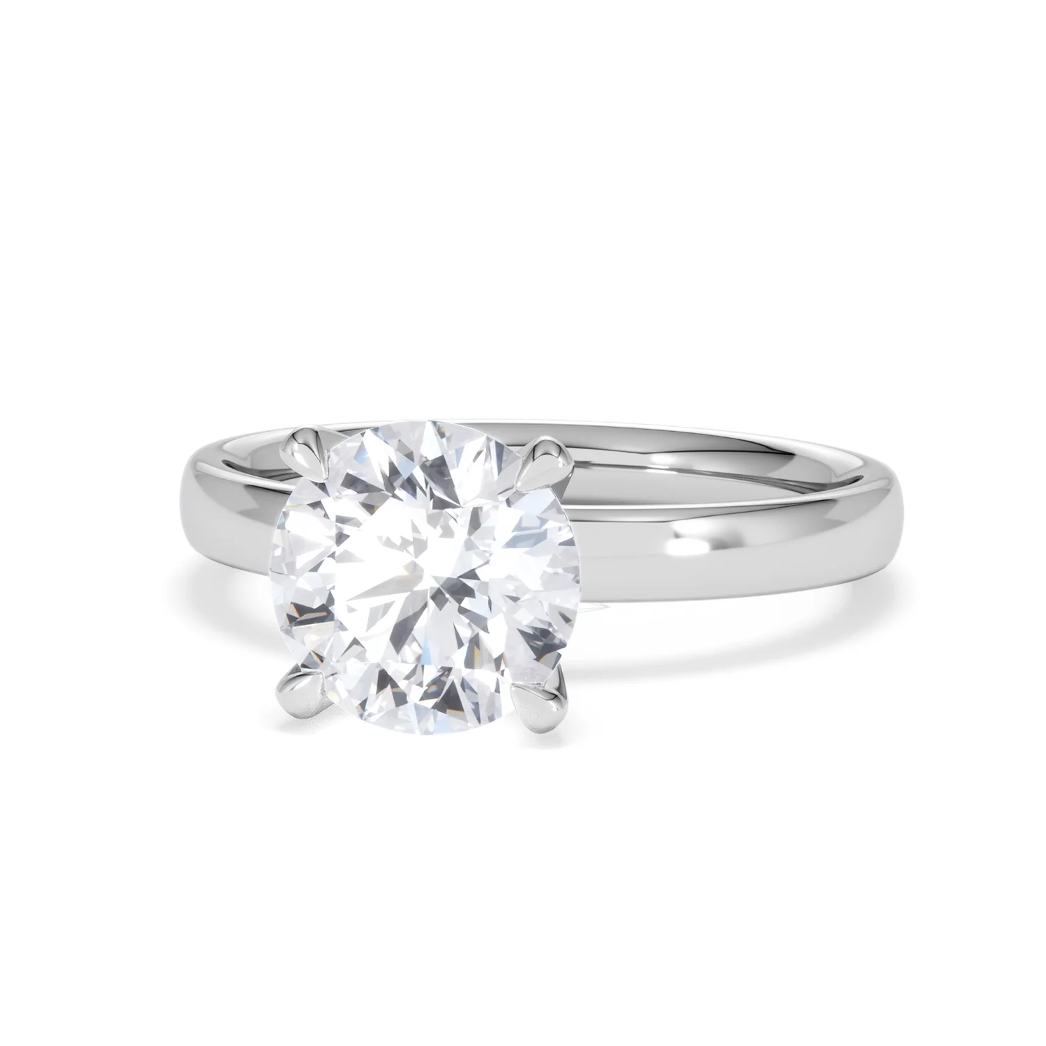 Origin 2.00ct Round Cut Lab Diamond Solitaire Engagement Ring in Platinum - Image 84