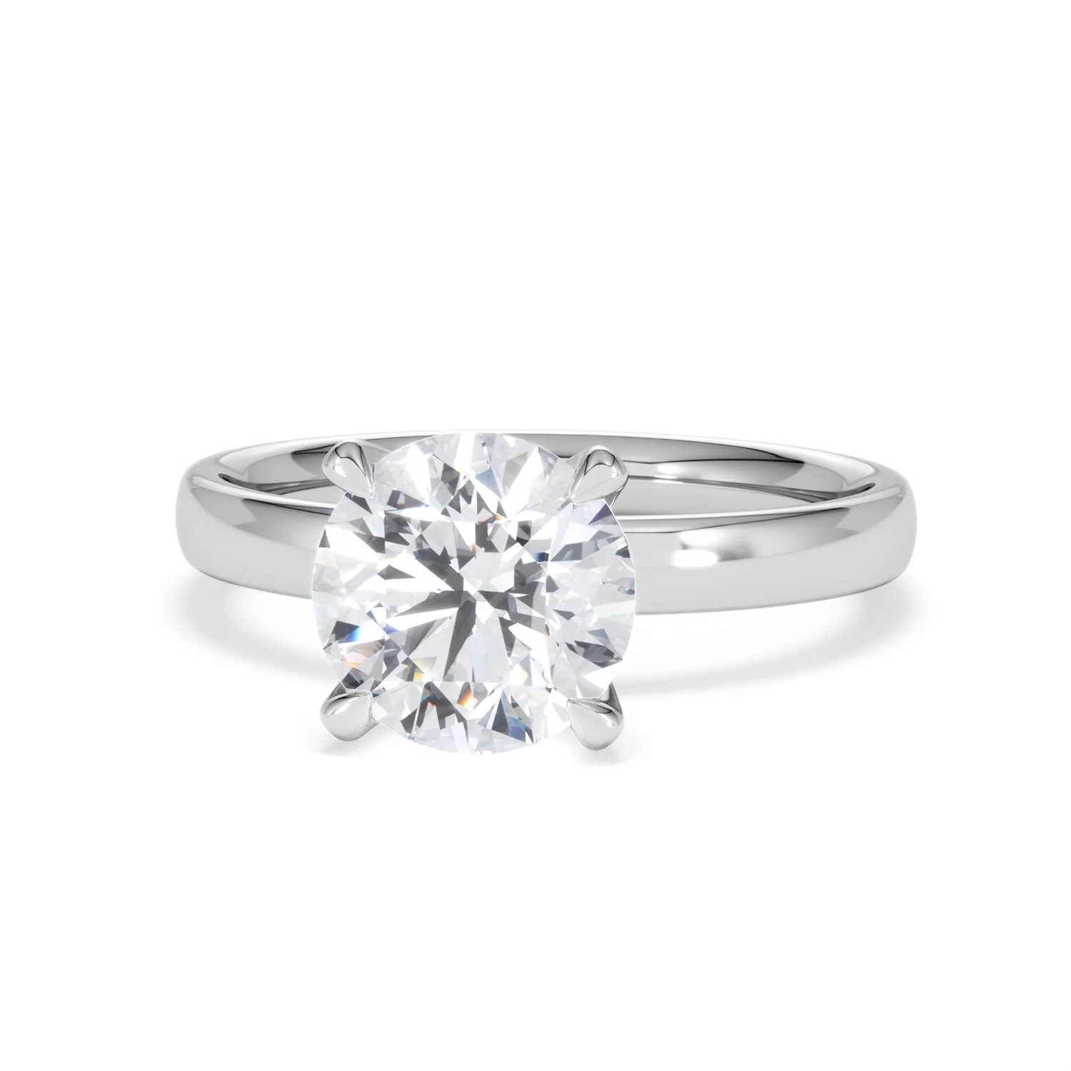 Origin 2.00ct Round Cut Lab Diamond Solitaire Engagement Ring in Platinum - Image 85