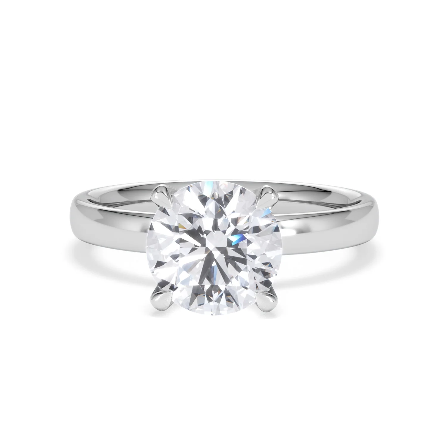 Origin 2.00ct Round Cut Lab Diamond Solitaire Engagement Ring in Platinum - Image 86
