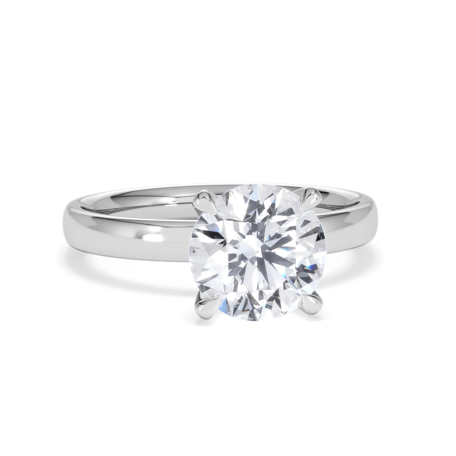 Origin 2.00ct Round Cut Lab Diamond Solitaire Engagement Ring in Platinum - Image 9