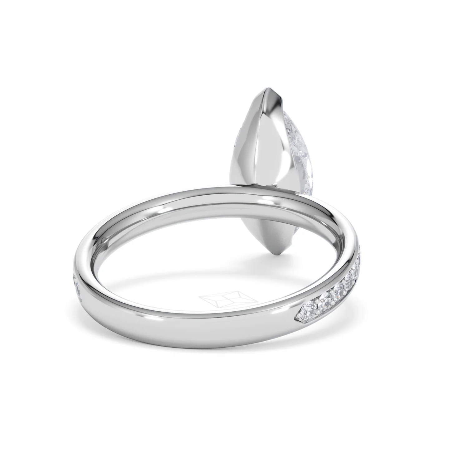 Origin 2.25ct Marquise Cut Lab Diamond Solitaire Engagement Ring with Side Stones in 18K White Gold - Image 43