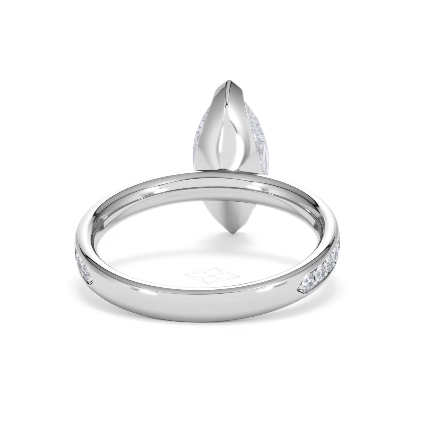 Origin 2.25ct Marquise Cut Lab Diamond Solitaire Engagement Ring with Side Stones in 18K White Gold - Image 45