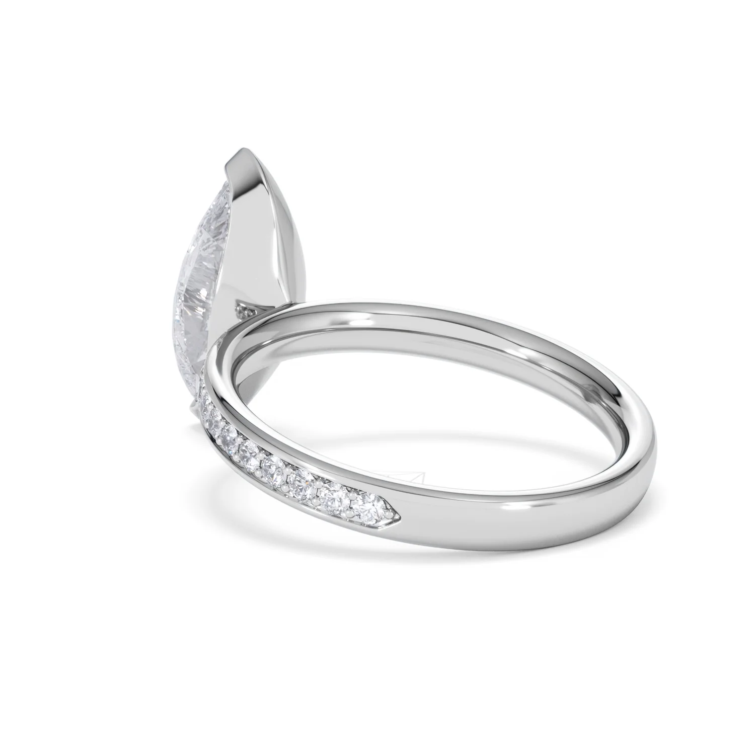 Origin 2.25ct Marquise Cut Lab Diamond Solitaire Engagement Ring with Side Stones in 18K White Gold - Image 56