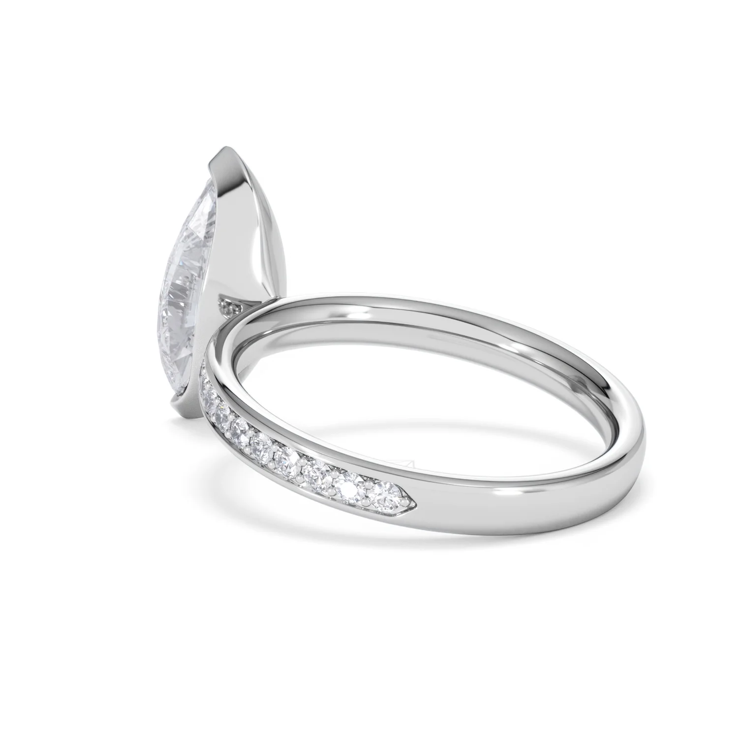 Origin 2.25ct Marquise Cut Lab Diamond Solitaire Engagement Ring with Side Stones in 18K White Gold - Image 57