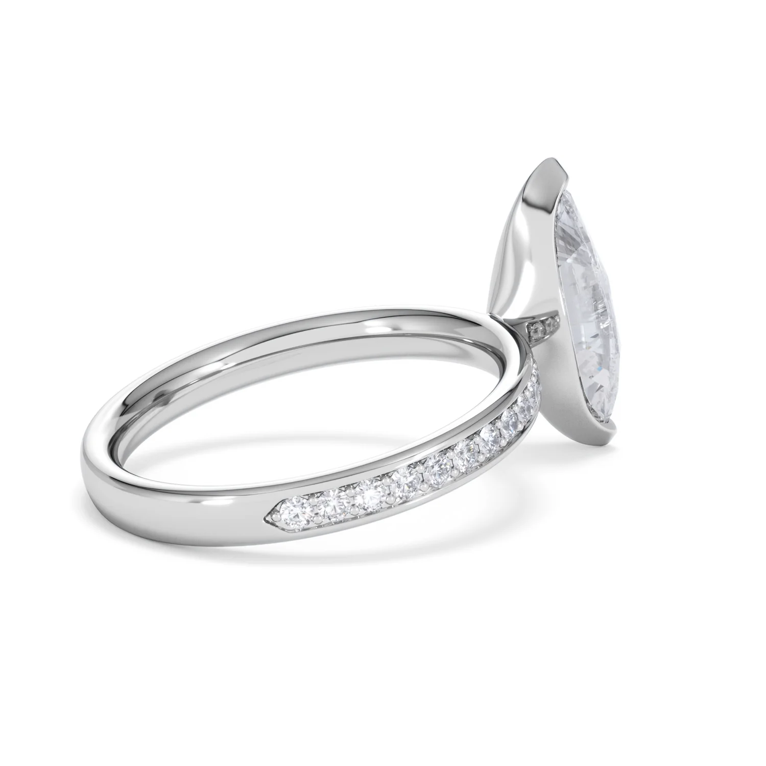 Origin 2.25ct Marquise Cut Lab Diamond Solitaire Engagement Ring with Side Stones in Platinum - Image 34