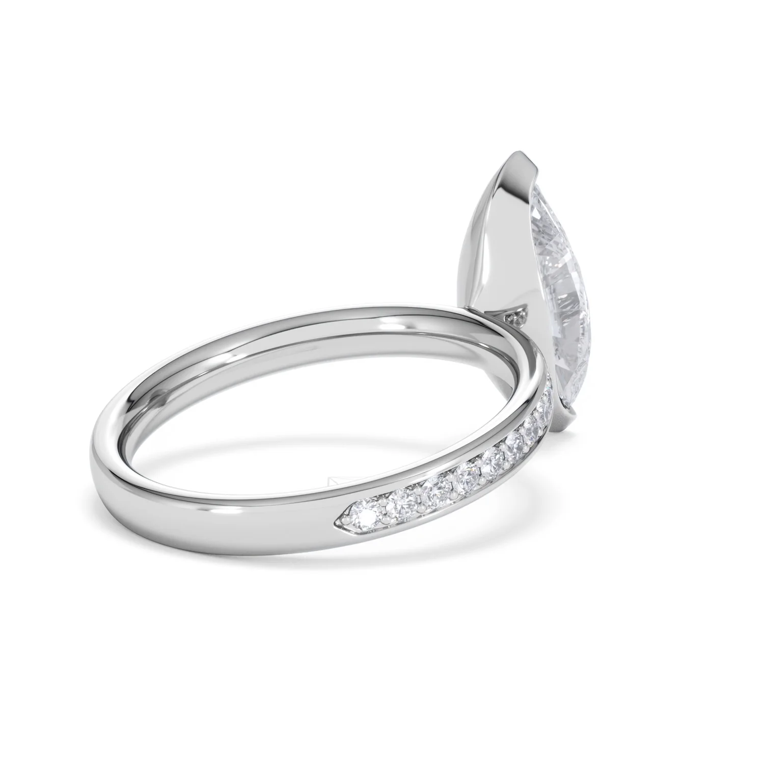 Origin 2.25ct Marquise Cut Lab Diamond Solitaire Engagement Ring with Side Stones in Platinum - Image 37