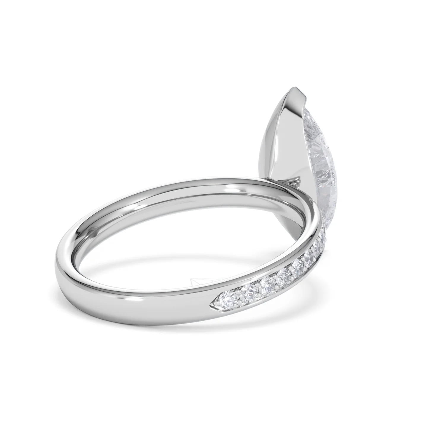 Origin 2.25ct Marquise Cut Lab Diamond Solitaire Engagement Ring with Side Stones in Platinum - Image 38