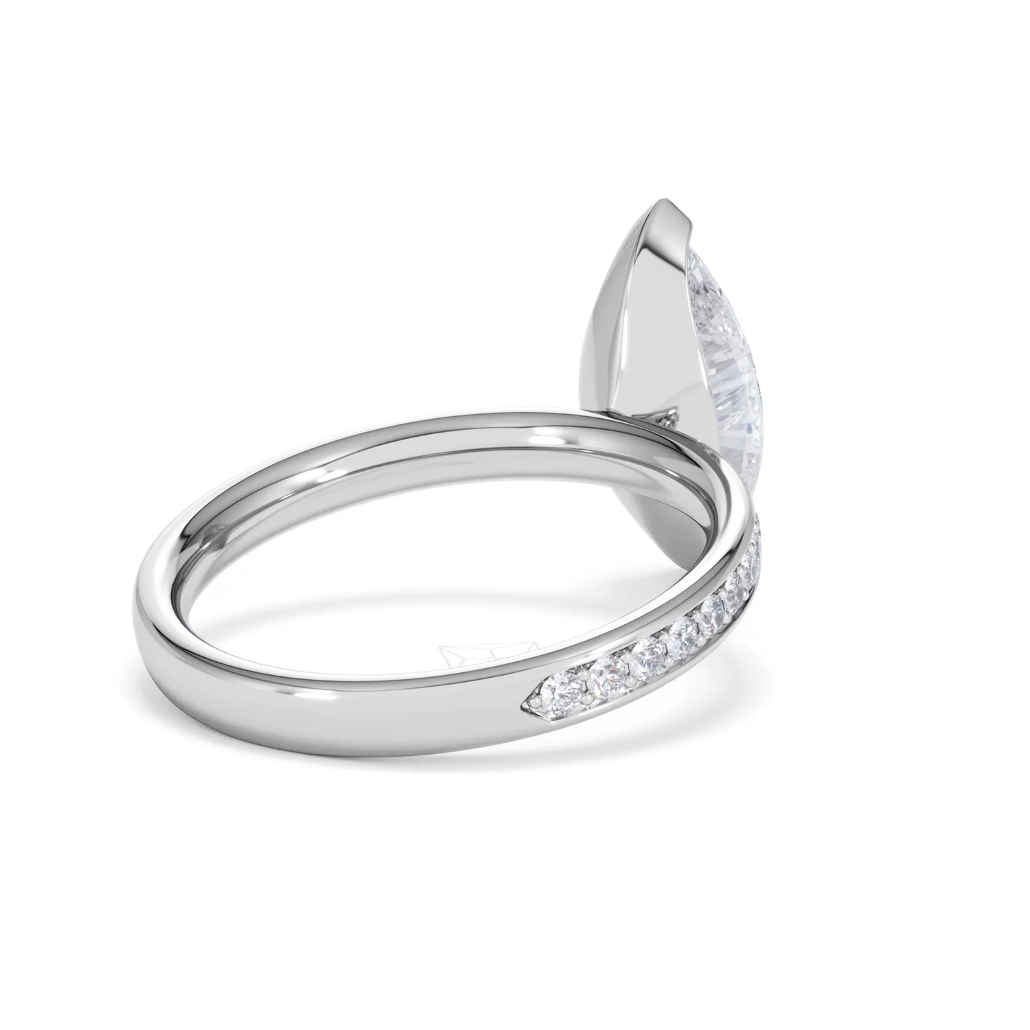 Origin 2.25ct Marquise Cut Lab Diamond Solitaire Engagement Ring with Side Stones in Platinum - Image 39