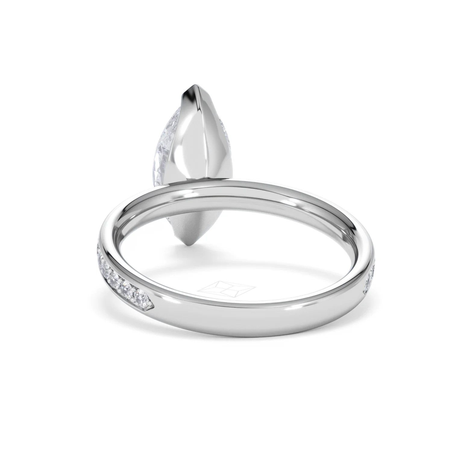 Origin 2.25ct Marquise Cut Lab Diamond Solitaire Engagement Ring with Side Stones in Platinum - Image 50