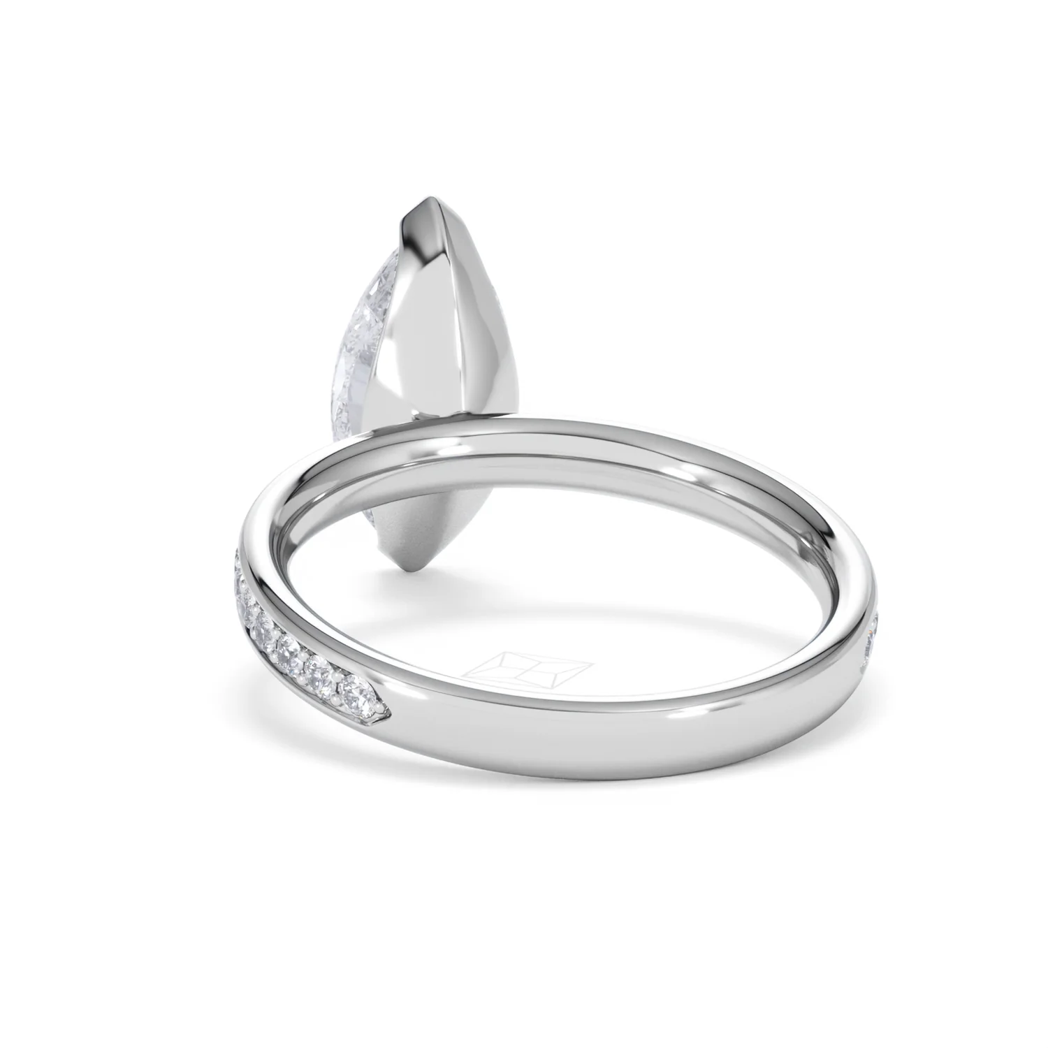 Origin 2.25ct Marquise Cut Lab Diamond Solitaire Engagement Ring with Side Stones in Platinum - Image 51