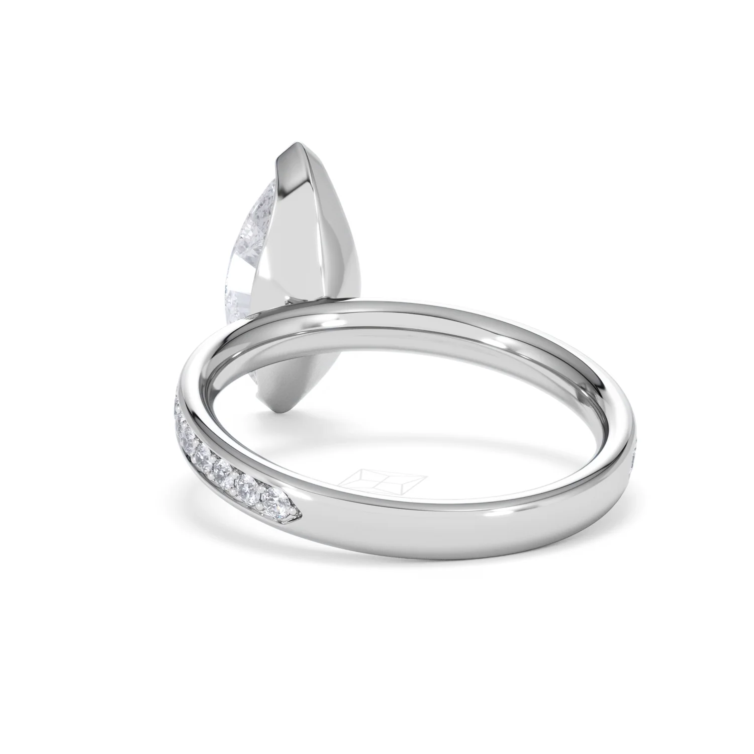 Origin 2.25ct Marquise Cut Lab Diamond Solitaire Engagement Ring with Side Stones in Platinum - Image 52