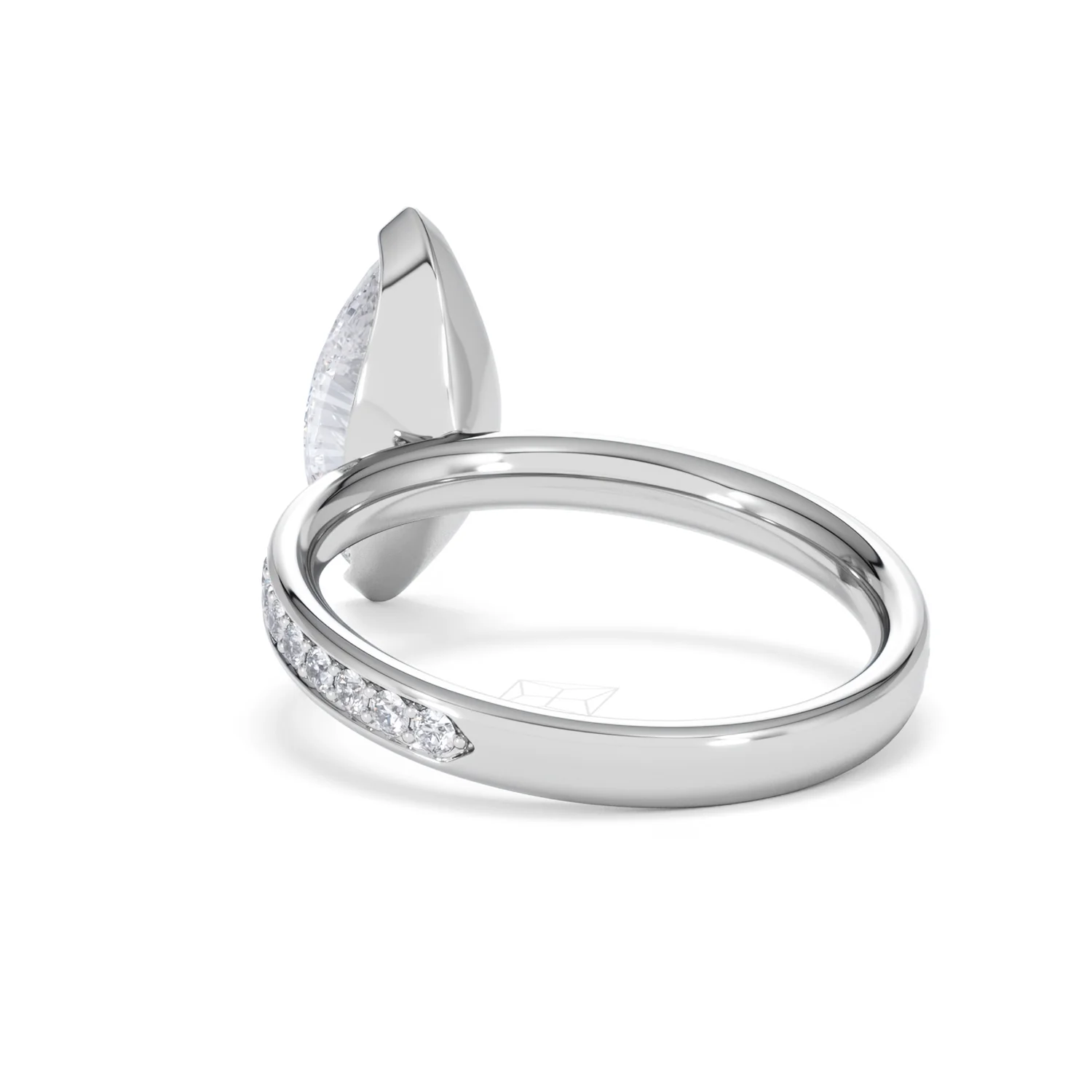 Origin 2.25ct Marquise Cut Lab Diamond Solitaire Engagement Ring with Side Stones in Platinum - Image 53
