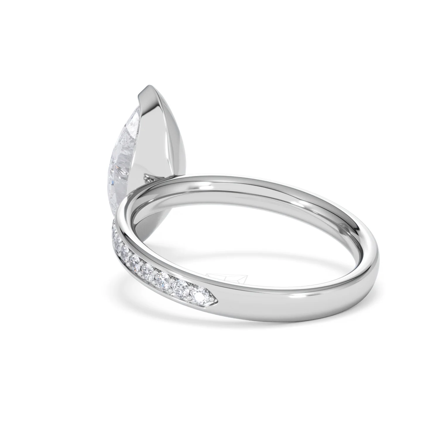 Origin 2.25ct Marquise Cut Lab Diamond Solitaire Engagement Ring with Side Stones in Platinum - Image 55