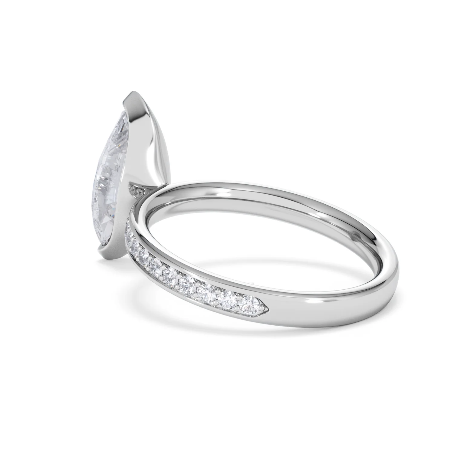 Origin 2.25ct Marquise Cut Lab Diamond Solitaire Engagement Ring with Side Stones in Platinum - Image 58