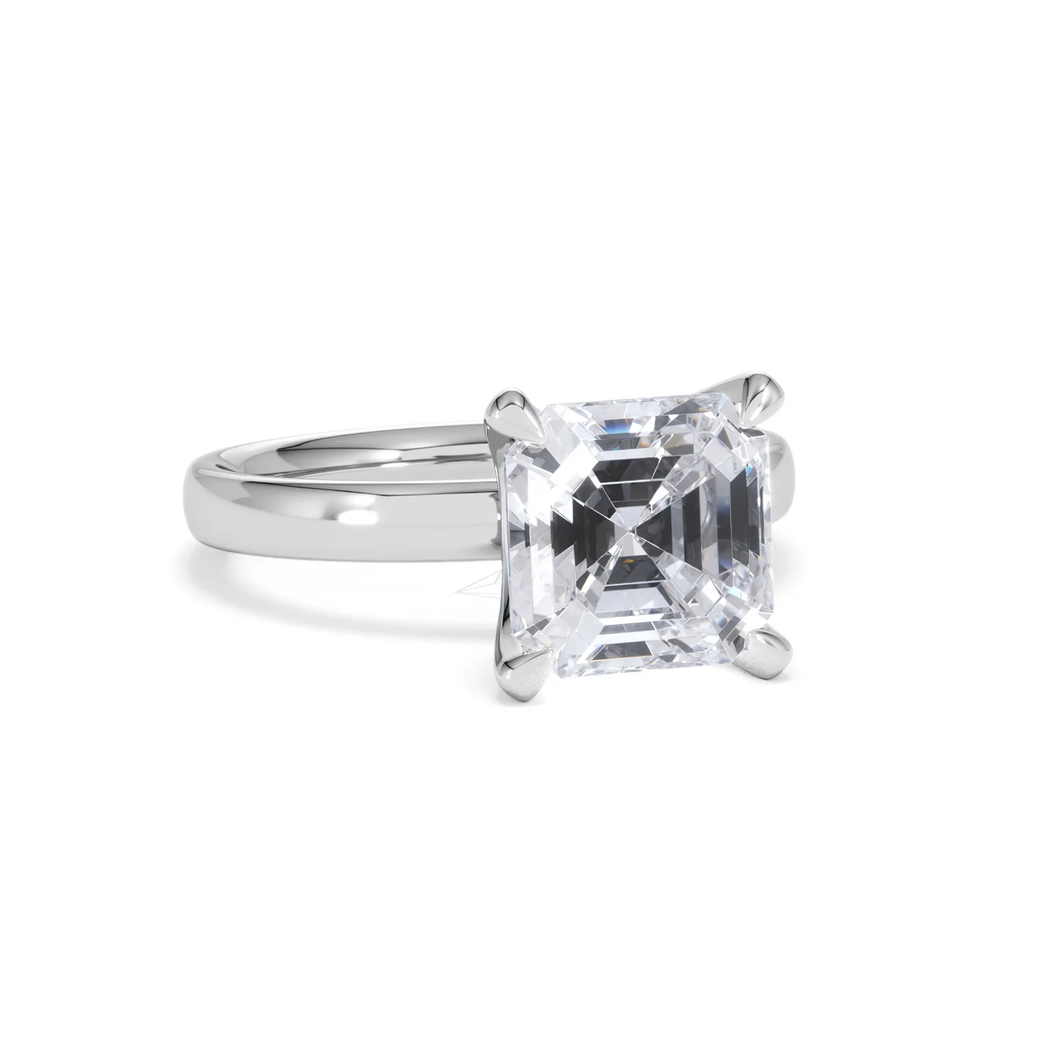 Origin 3.00ct Asscher Cut Lab Diamond Solitaire Engagement Ring in 18K White Gold - Image 11