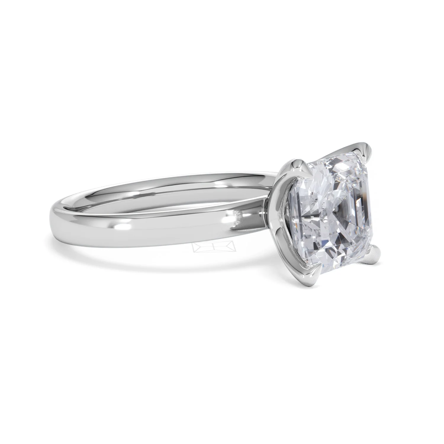 Origin 3.00ct Asscher Cut Lab Diamond Solitaire Engagement Ring in 18K White Gold - Image 18