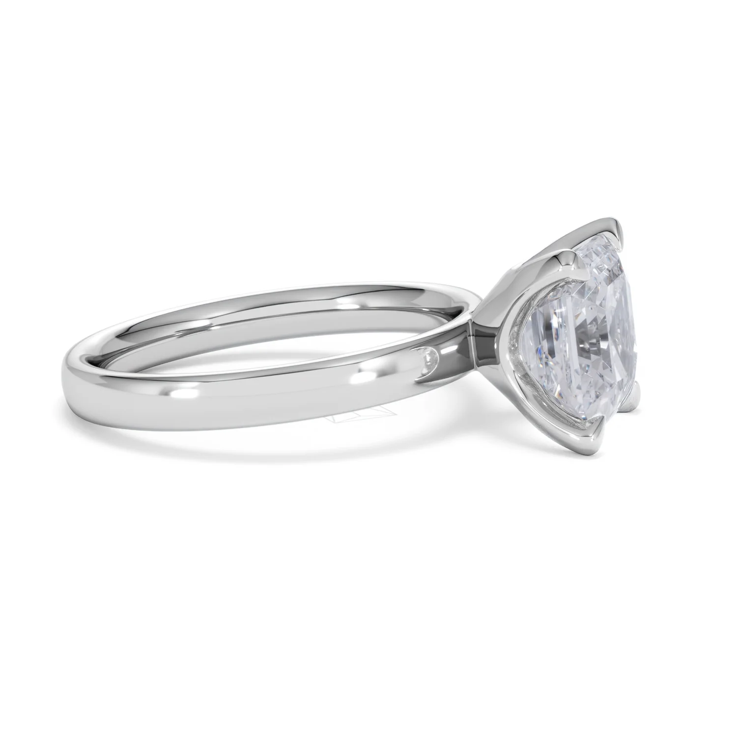 Origin 3.00ct Asscher Cut Lab Diamond Solitaire Engagement Ring in 18K White Gold - Image 23