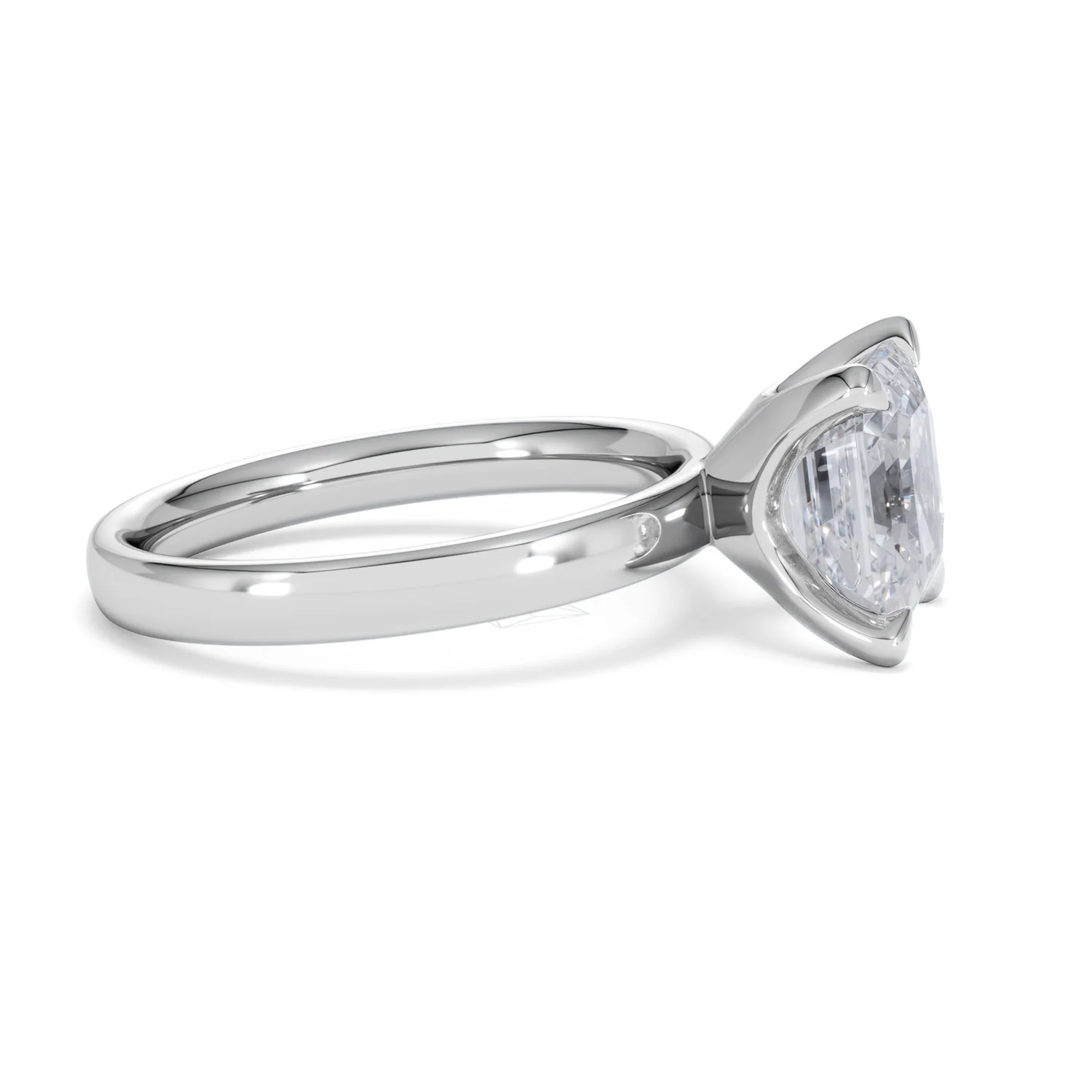 Origin 3.00ct Asscher Cut Lab Diamond Solitaire Engagement Ring in 18K White Gold - Image 24